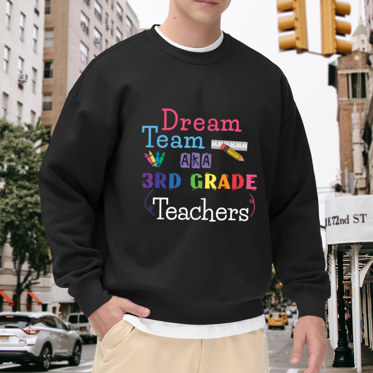 Dream Team Teacher Graphic ԲÁìÎÀÒÂ - Unique Design Pullover Sweatshirt