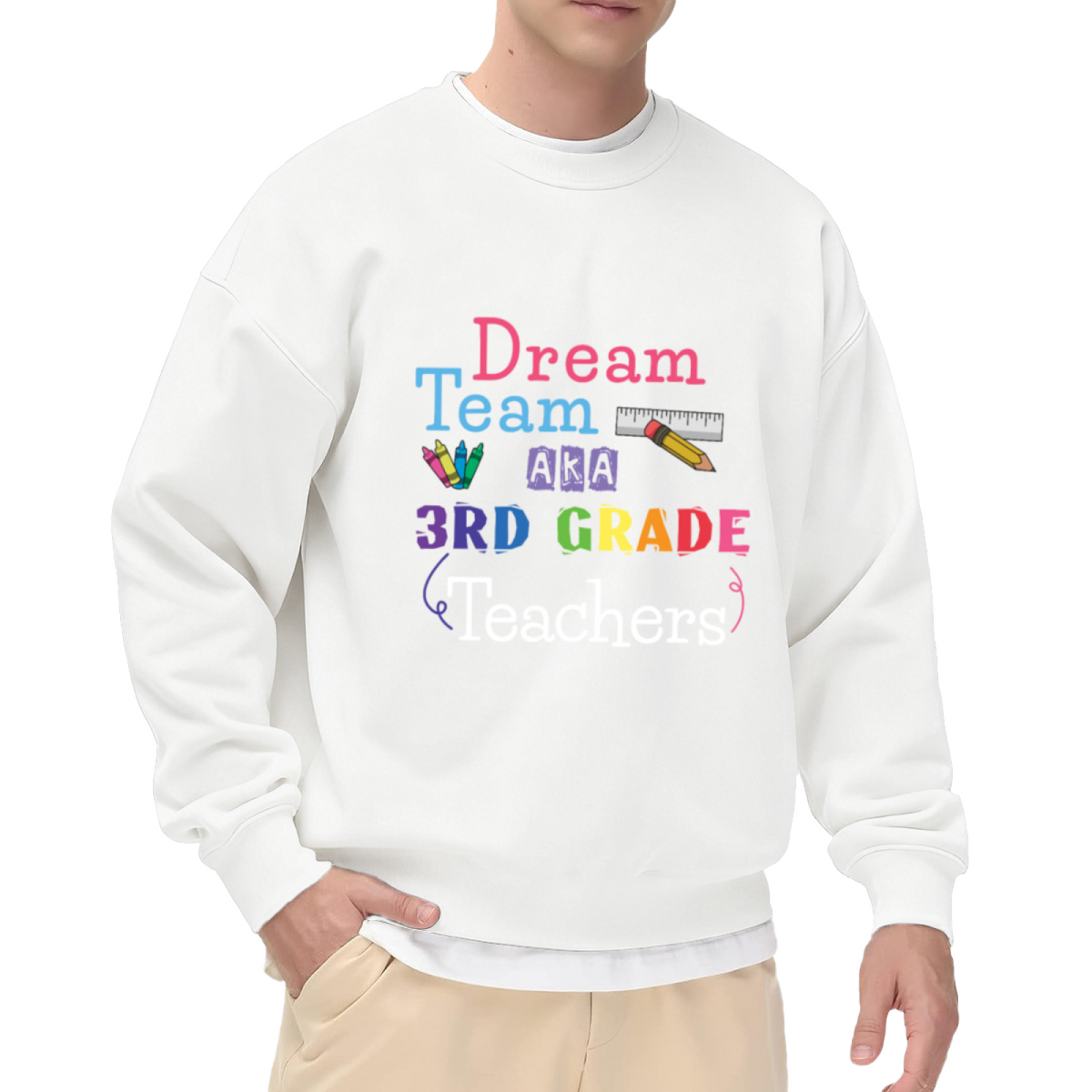 Dream Team Teacher Graphic ԲÁìÎÀÒÂ - Unique Design Pullover Sweatshirt