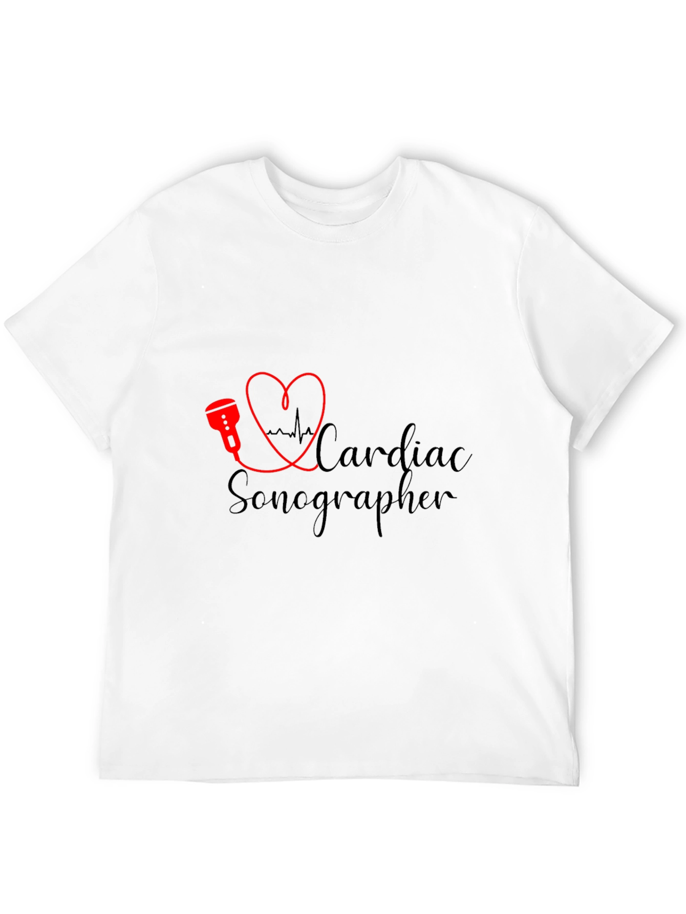 Cardiac Sonographer Black T-Shirt