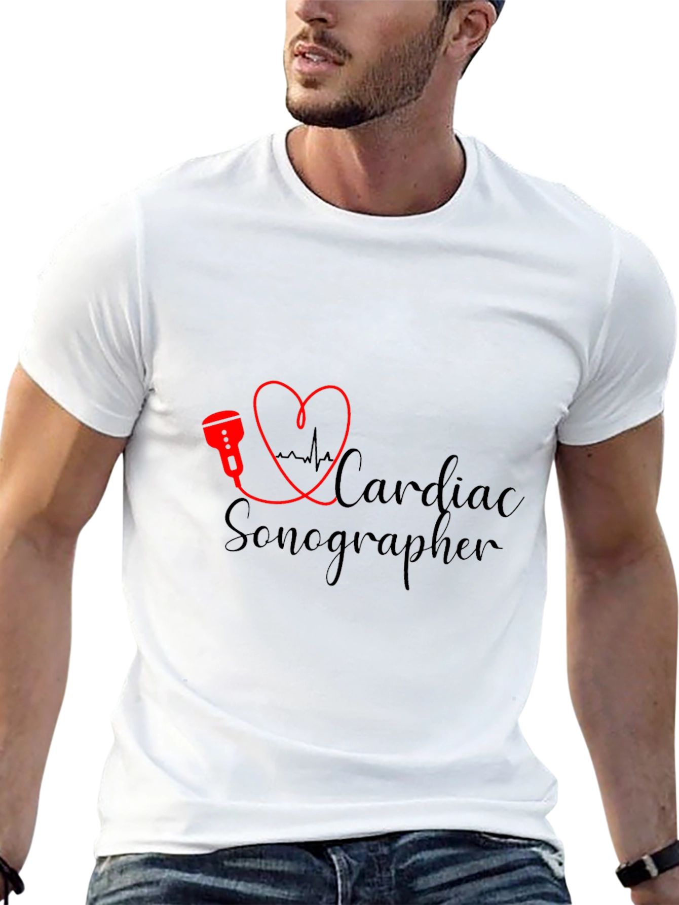 Cardiac Sonographer Black T-Shirt