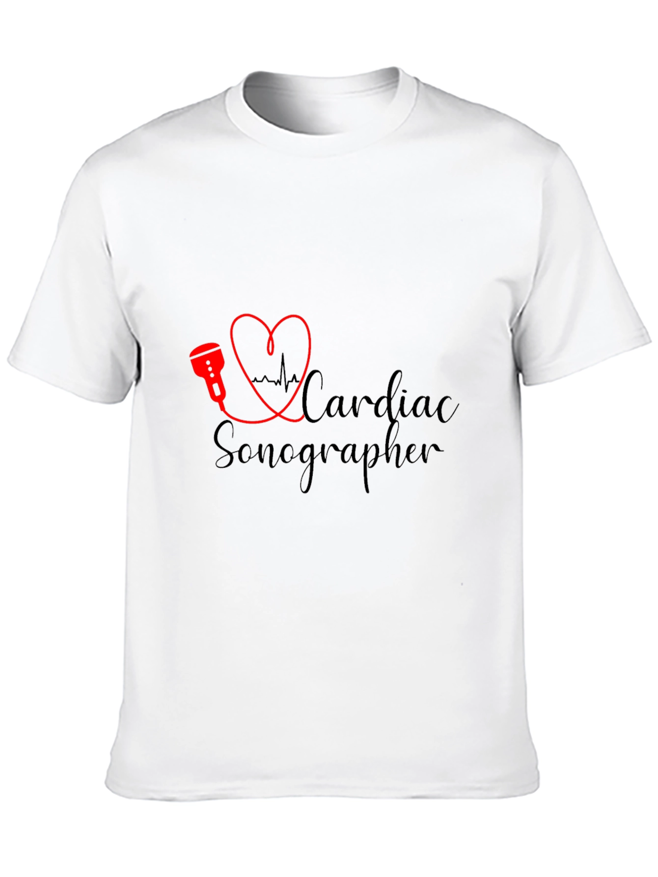Cardiac Sonographer Black T-Shirt