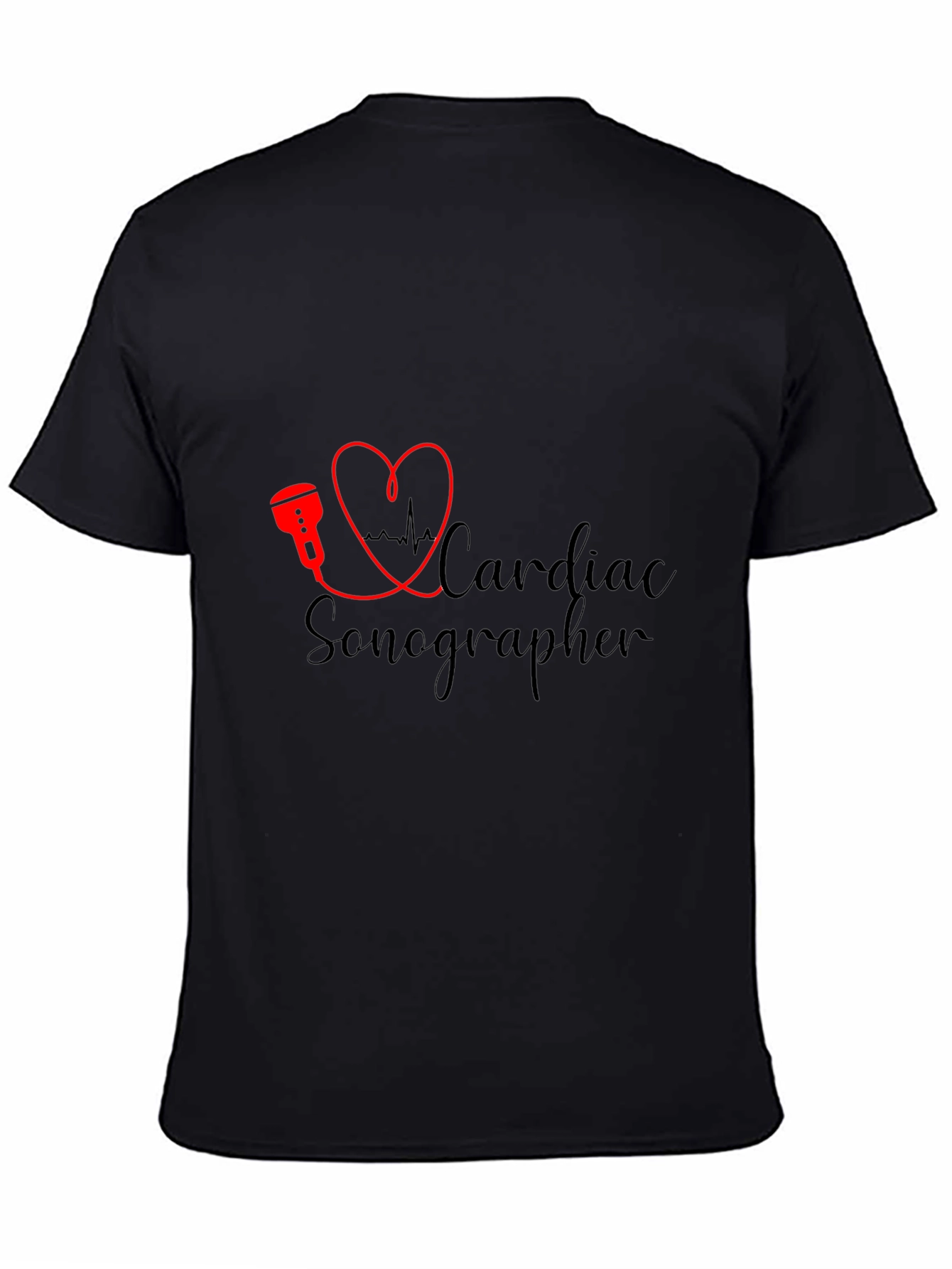 Cardiac Sonographer Black T-Shirt