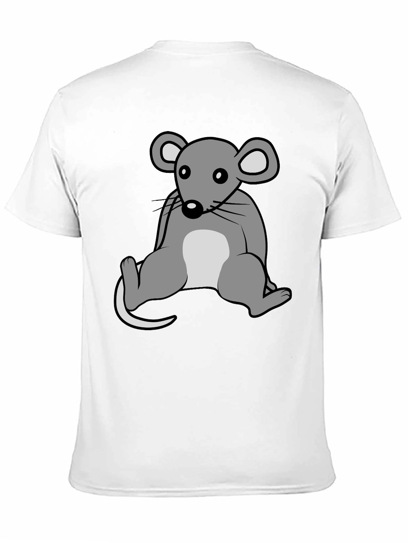 Cartoon Mouse Graphic T-Shirt - Unisex Crew Neck