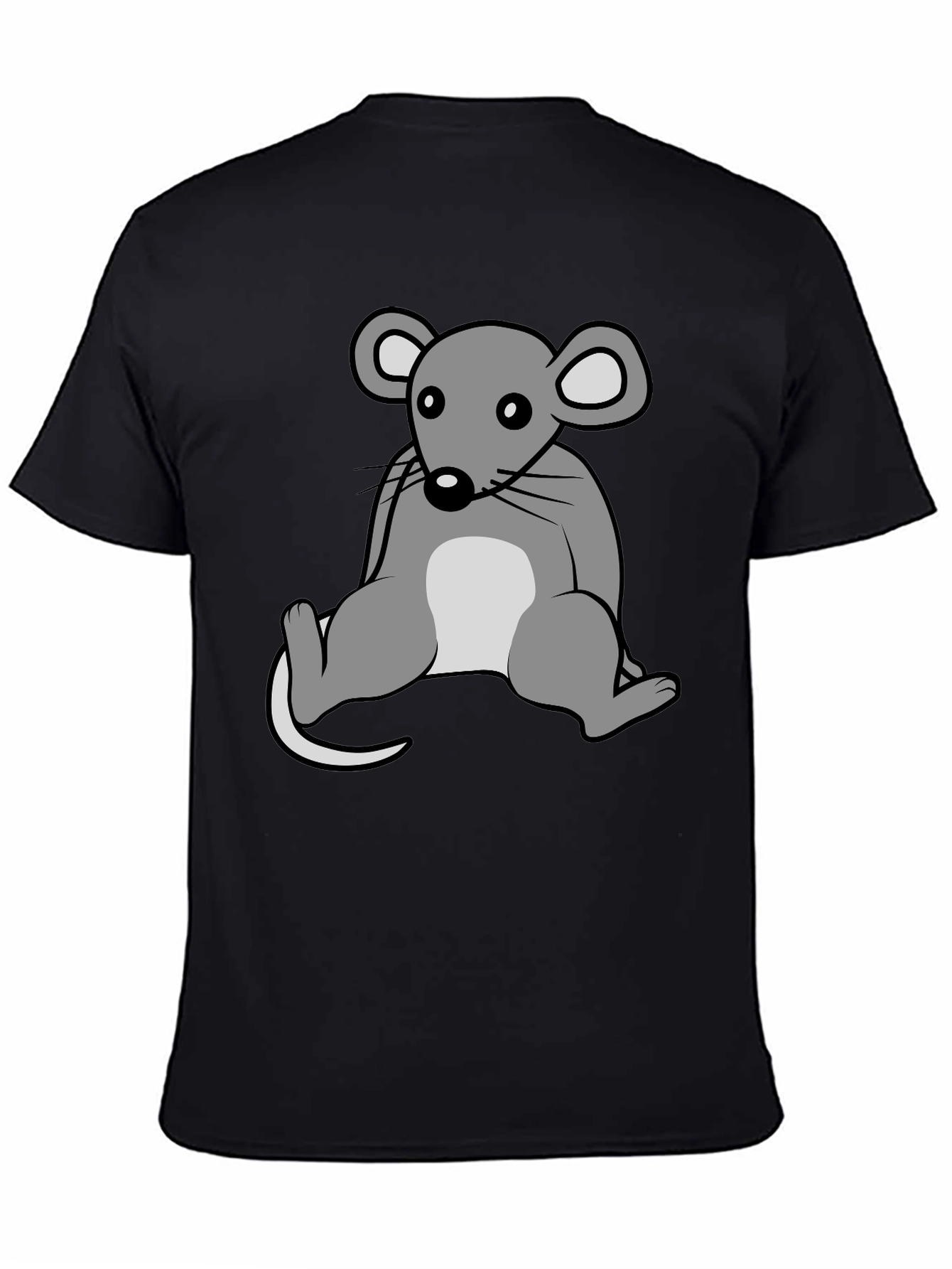 Cartoon Mouse Graphic T-Shirt - Unisex Crew Neck
