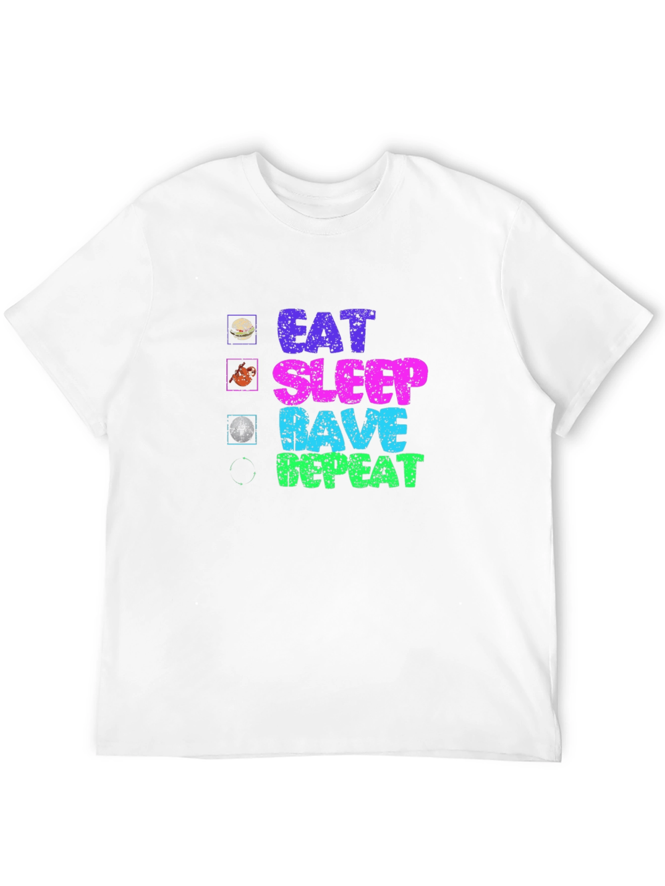 Eat Sleep Rave Repeat Graphic Tee