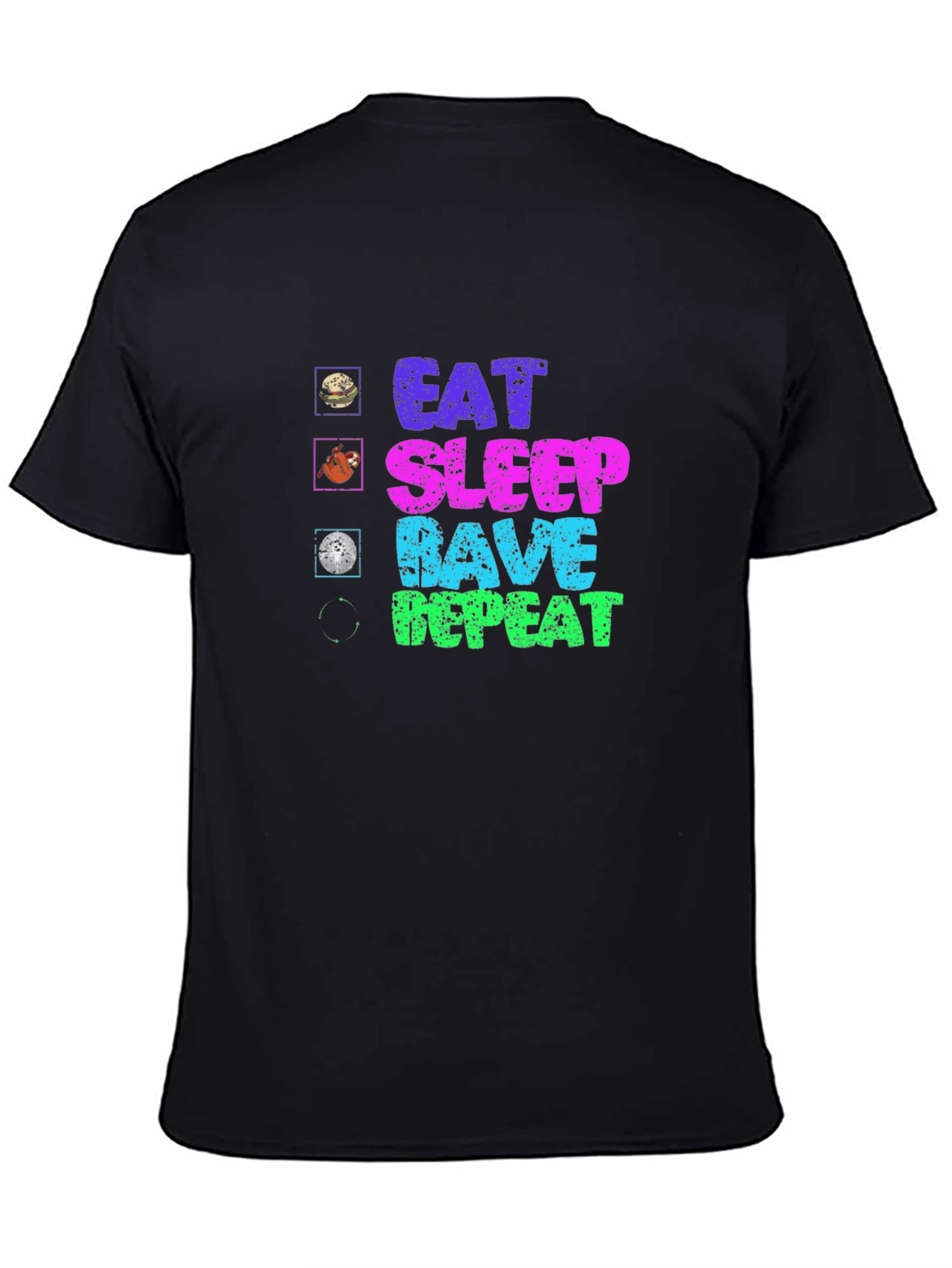 Eat Sleep Rave Repeat Graphic Tee