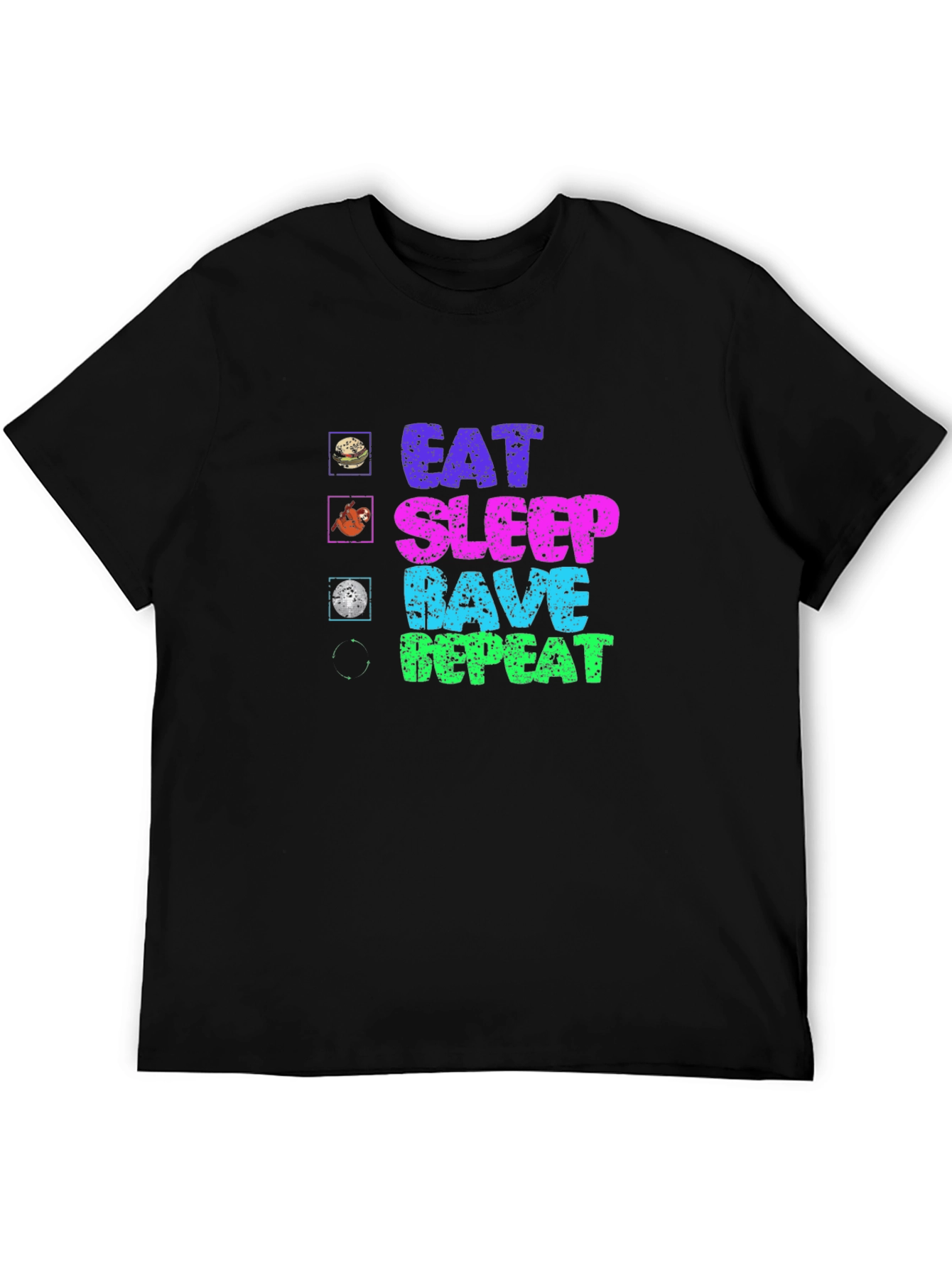 Eat Sleep Rave Repeat Graphic Tee