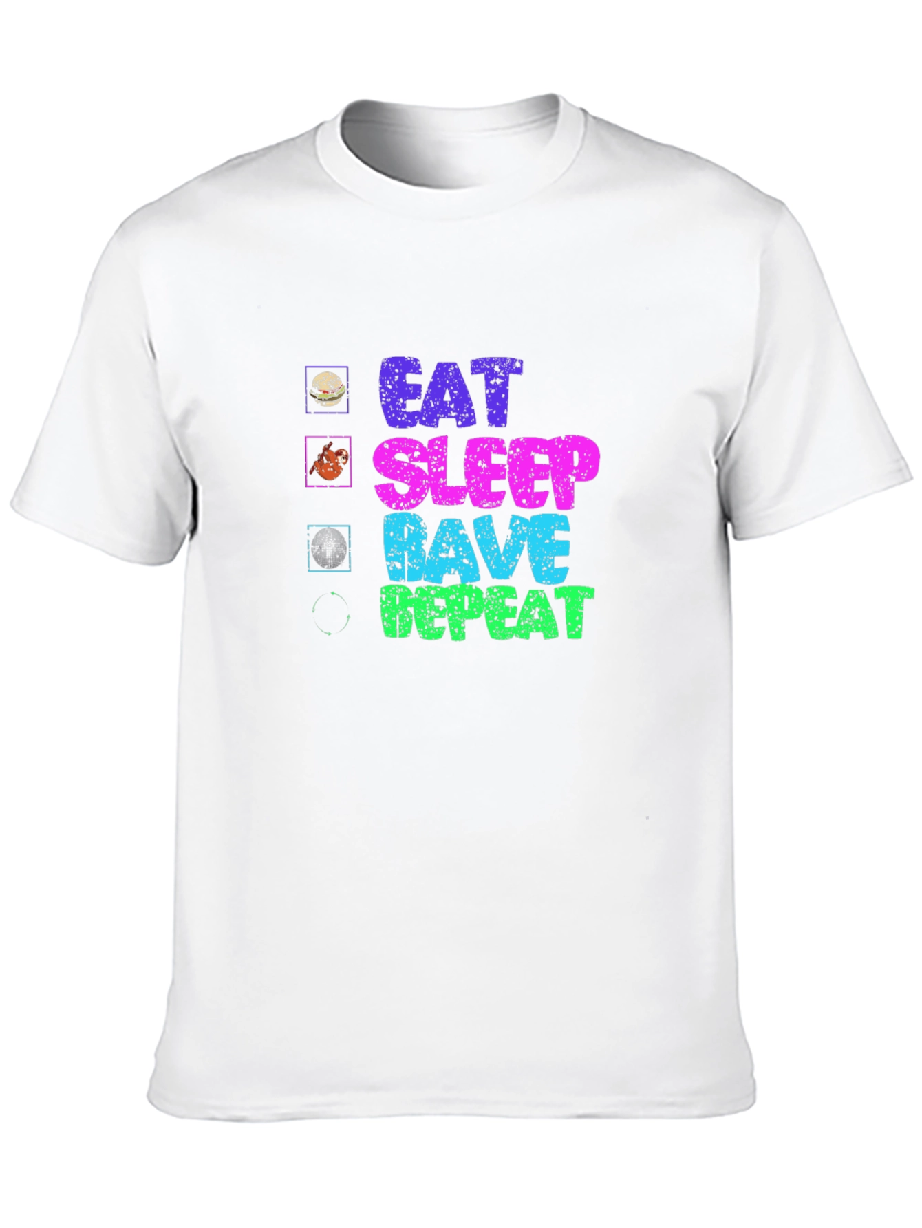 Eat Sleep Rave Repeat Graphic Tee