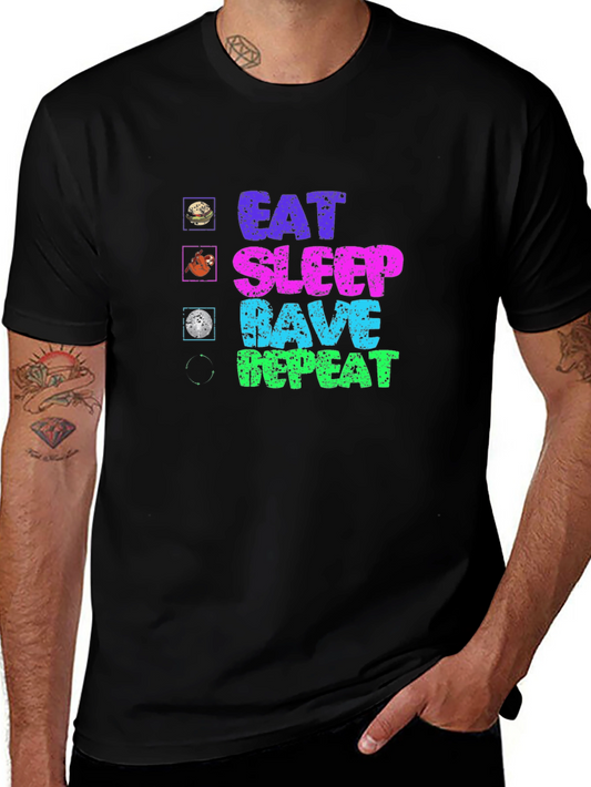 Eat Sleep Rave Repeat Graphic Tee