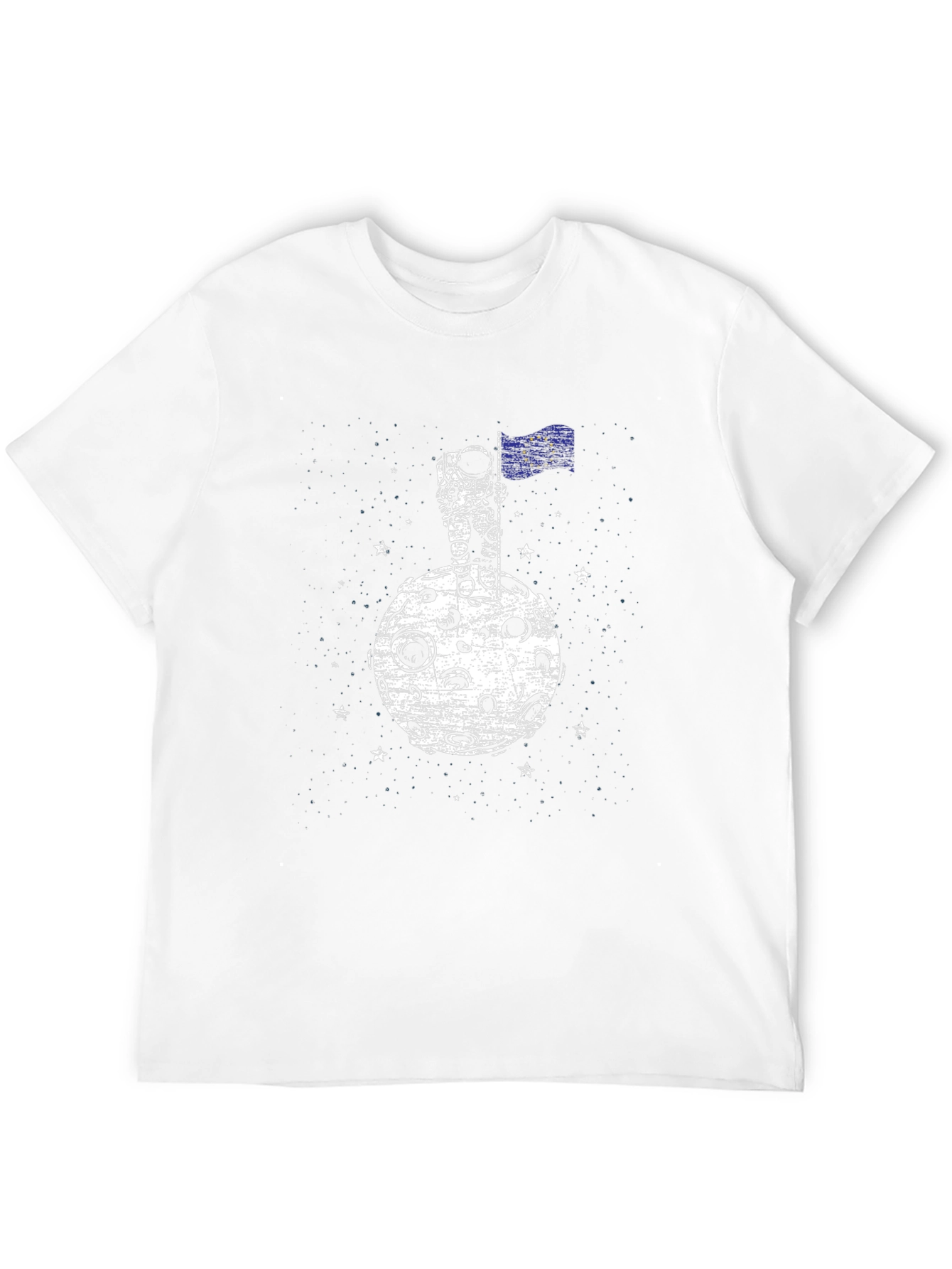 Astronaut Moon EU Flag Graphic Tee - Black
