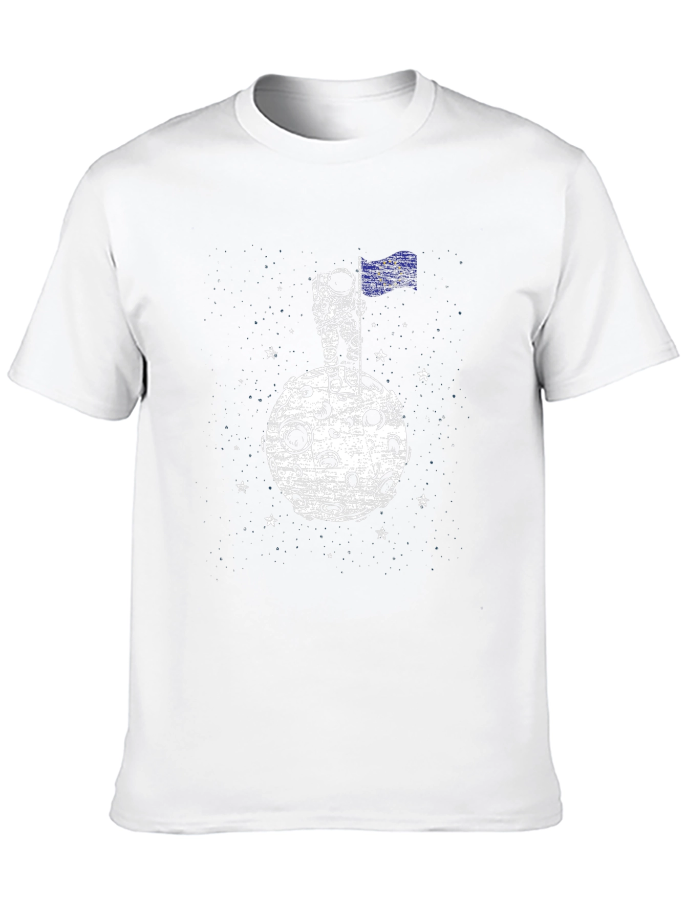 Astronaut Moon EU Flag Graphic Tee - Black
