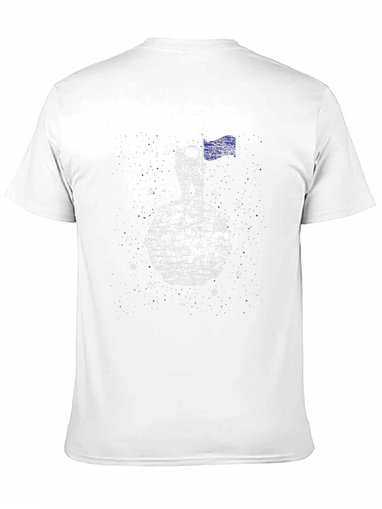 Astronaut Moon EU Flag Graphic Tee - Black