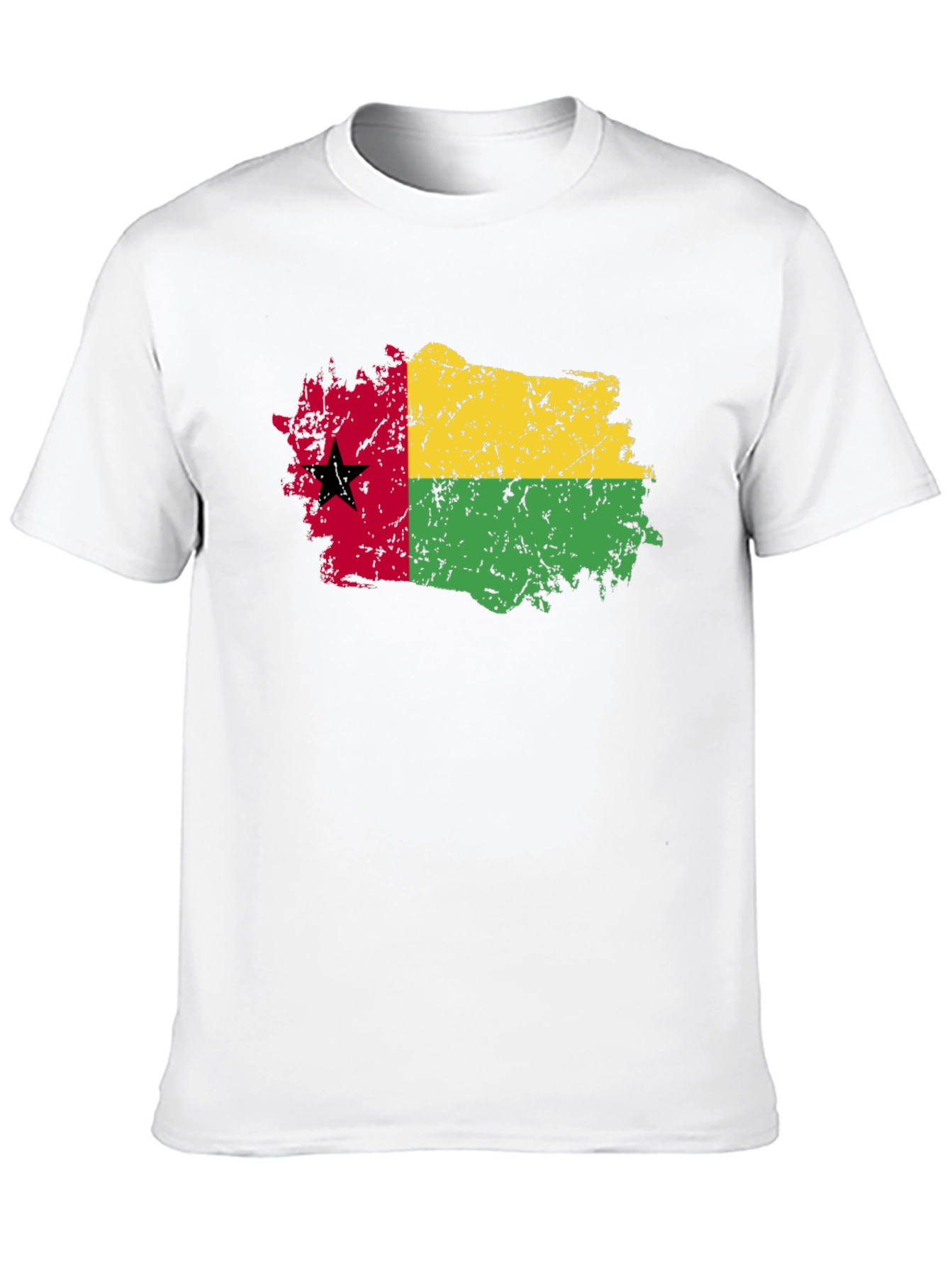 Guinea-Bissau Flag T-Shirt - Grunge Style