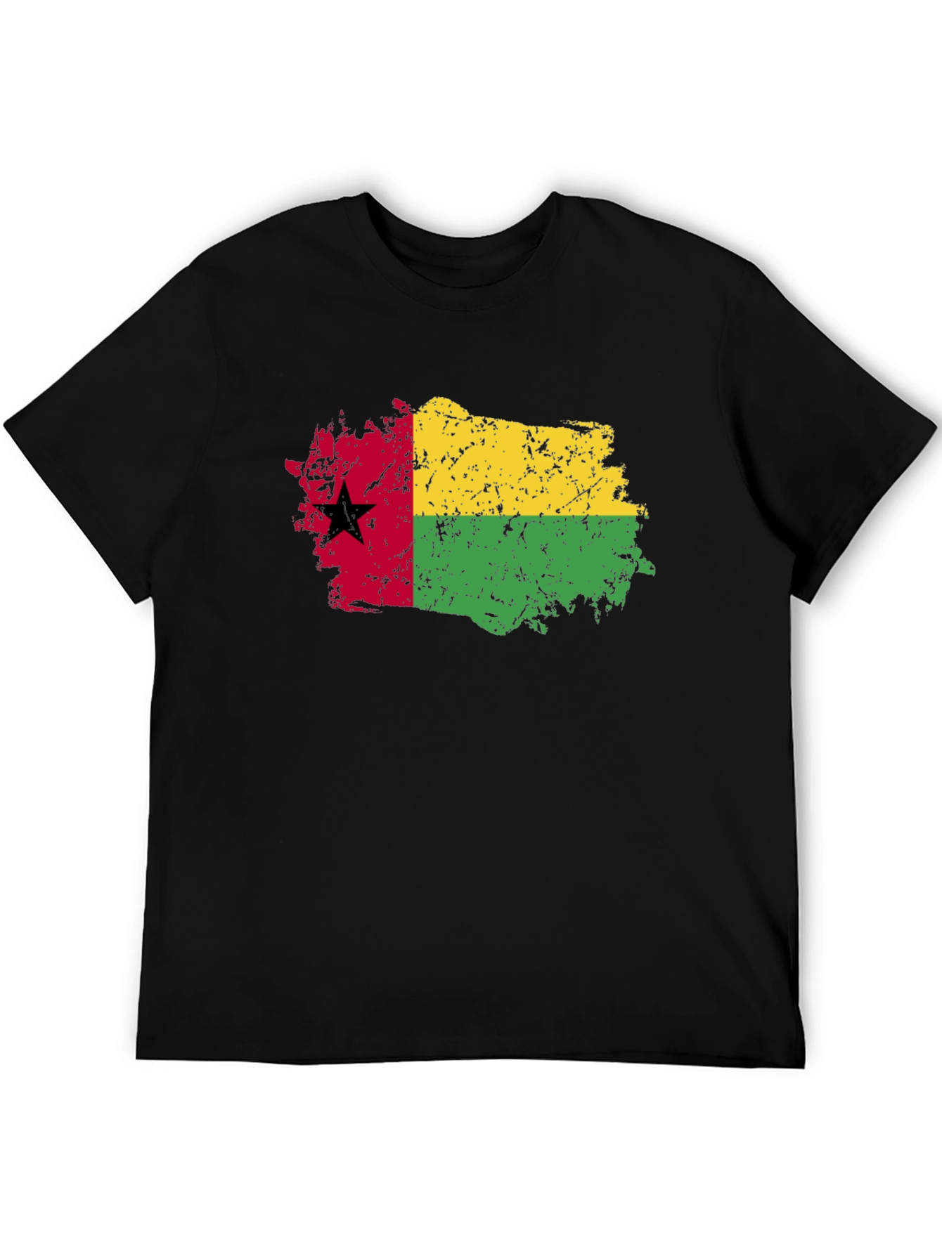 Guinea-Bissau Flag T-Shirt - Grunge Style