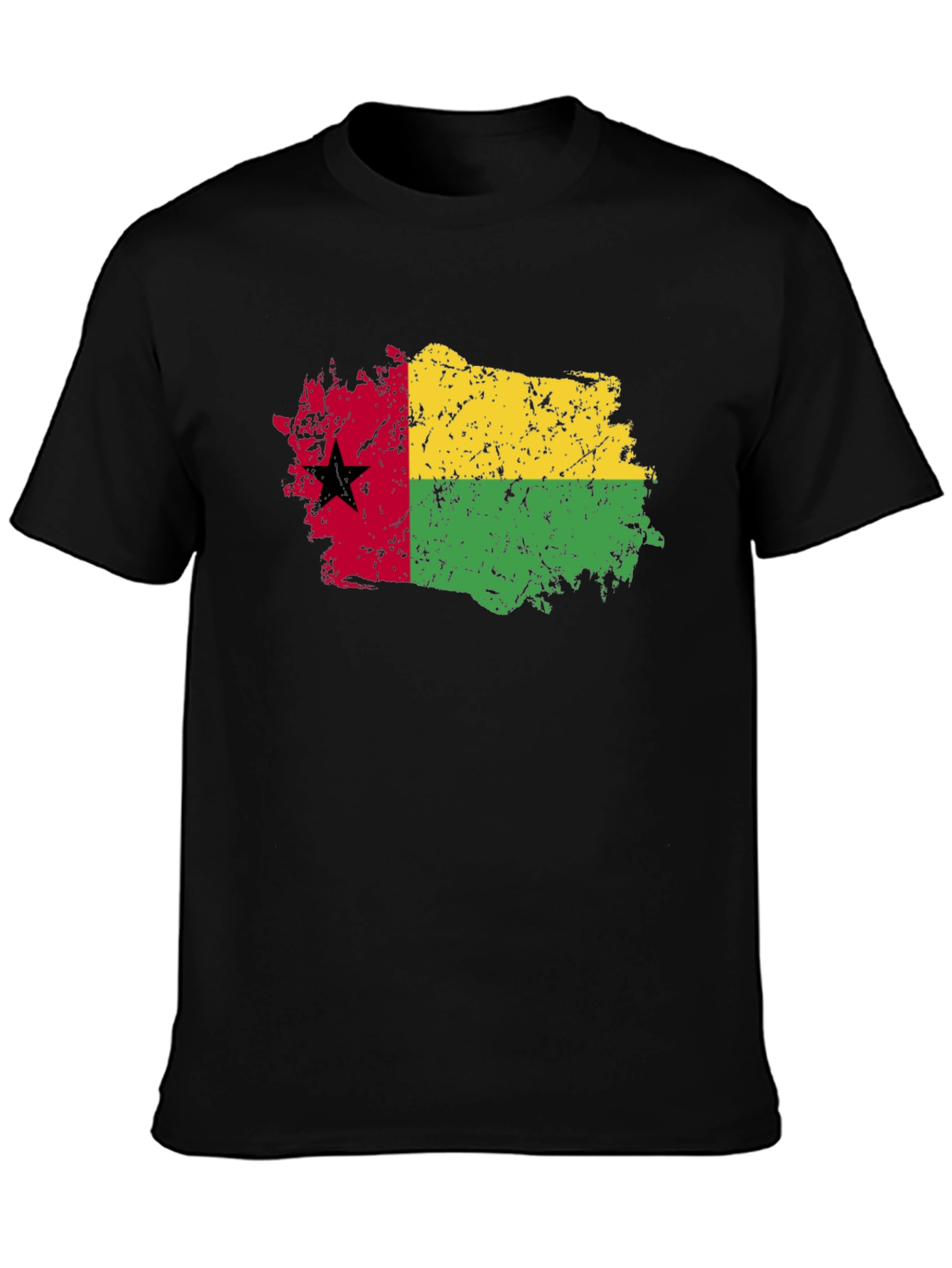 Guinea-Bissau Flag T-Shirt - Grunge Style