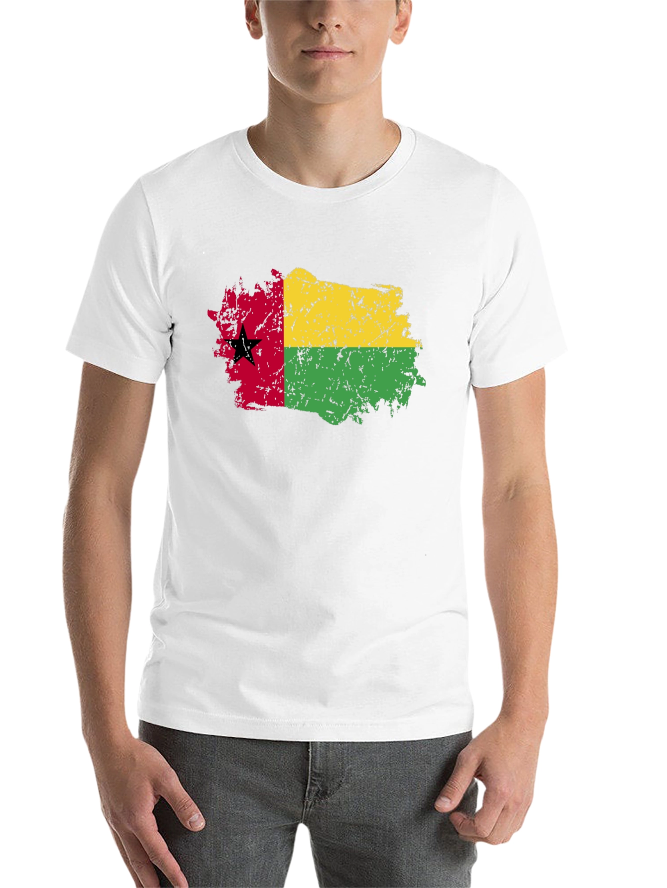 Guinea-Bissau Flag T-Shirt - Grunge Style
