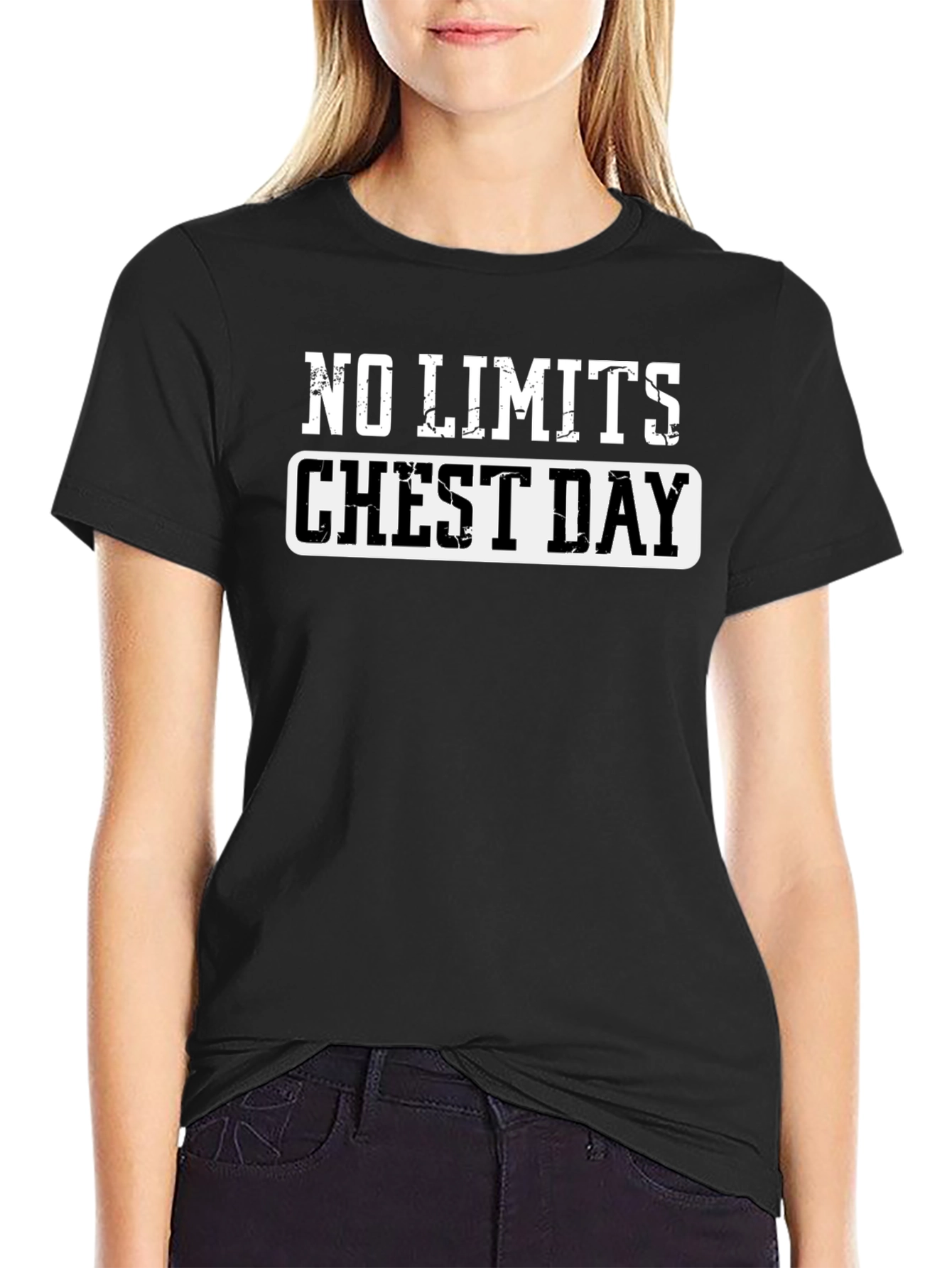 No Limits Chest Day Black T-Shirt