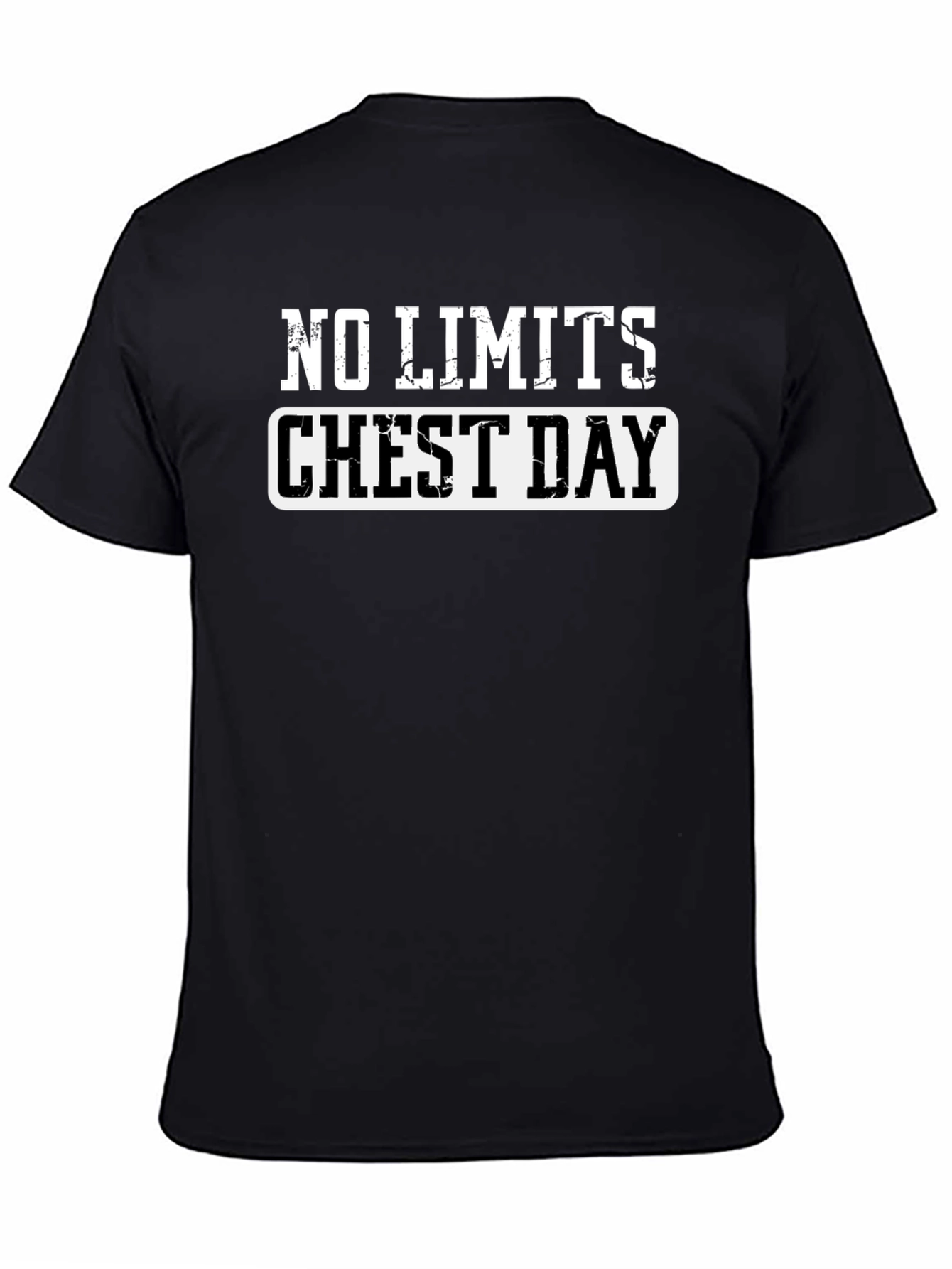 No Limits Chest Day Black T-Shirt