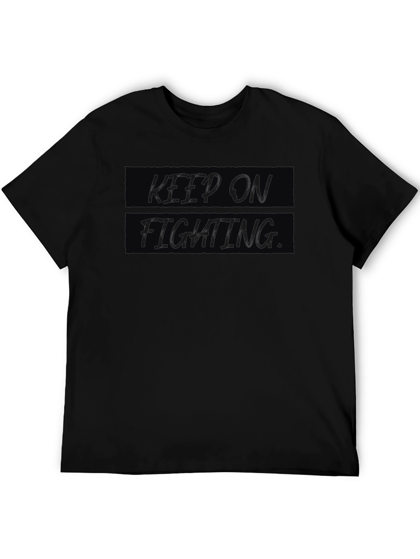 Keep On Fighting Black Graphic Tee