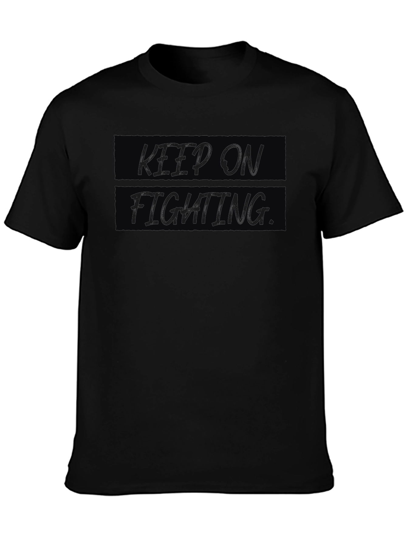 Keep On Fighting Black Graphic Tee