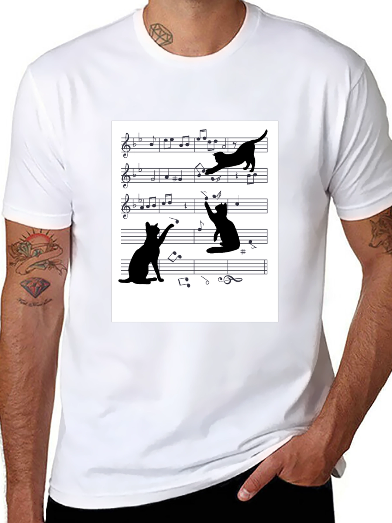Musical Cats Graphic Tee