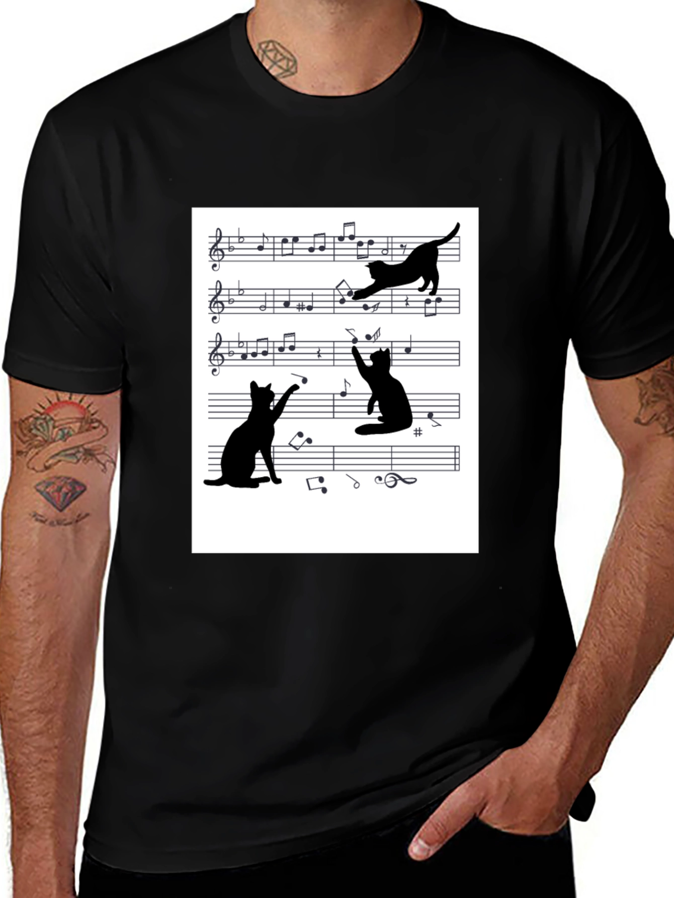 Musical Cats Graphic Tee