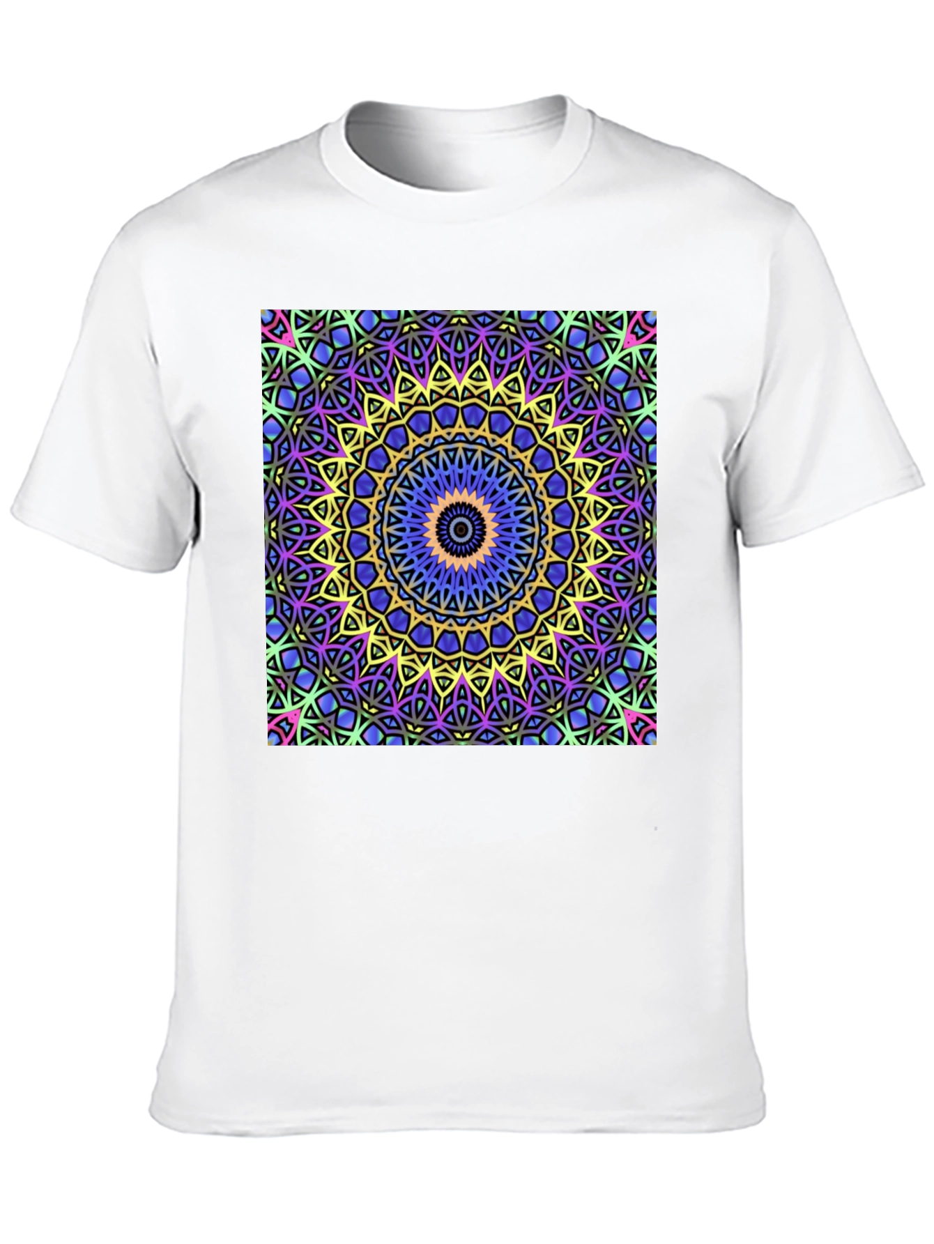 Kaleidoscope Mandala Graphic Tee - Black Unisex T-Shirt