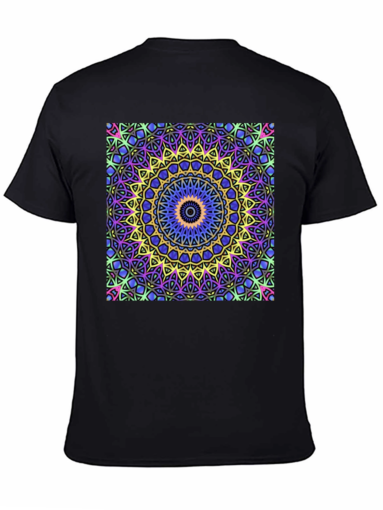 Kaleidoscope Mandala Graphic Tee - Black Unisex T-Shirt