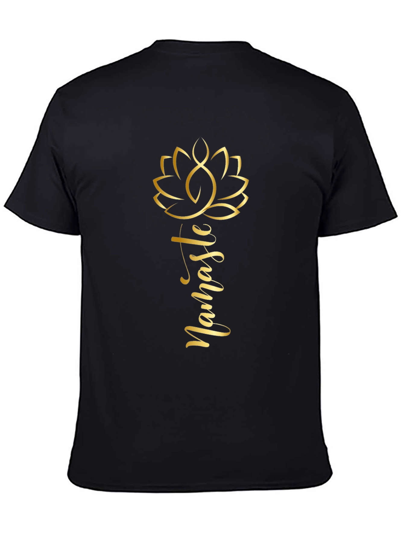 Namaste Lotus Flower Graphic Tee - Black