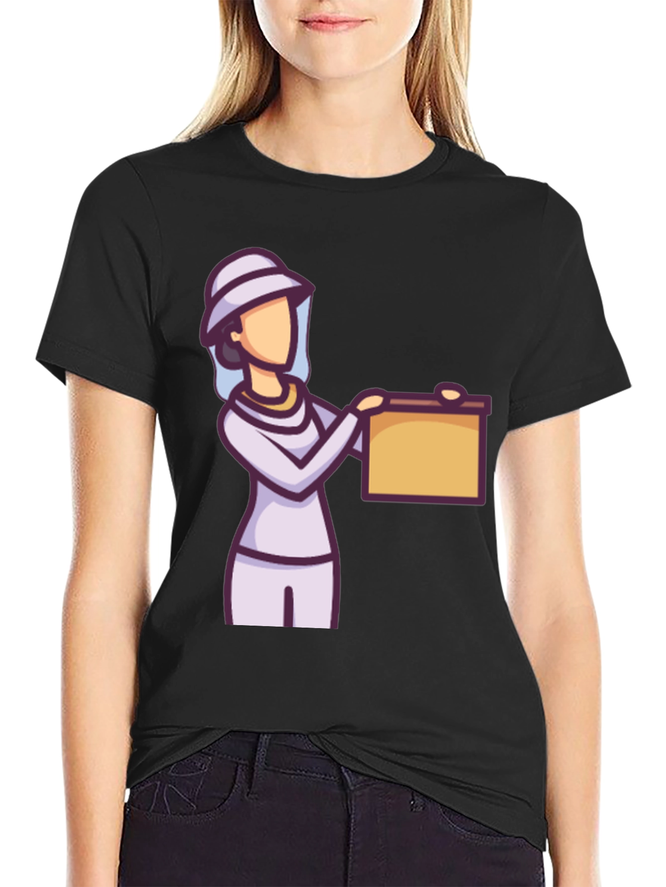 Beekeeper Cartoon Graphic Tee - Unisex Black T-Shirt