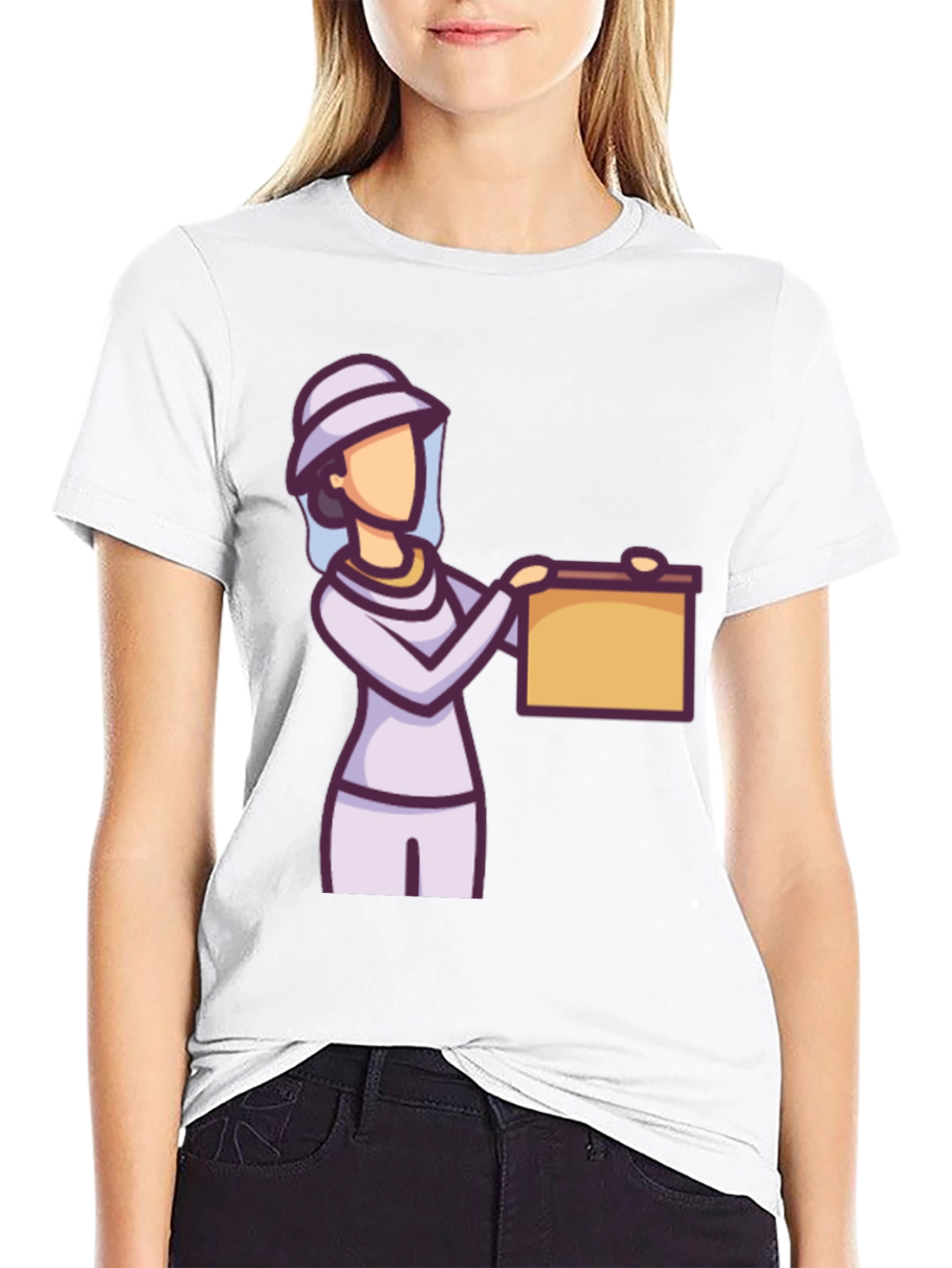 Beekeeper Cartoon Graphic Tee - Unisex Black T-Shirt