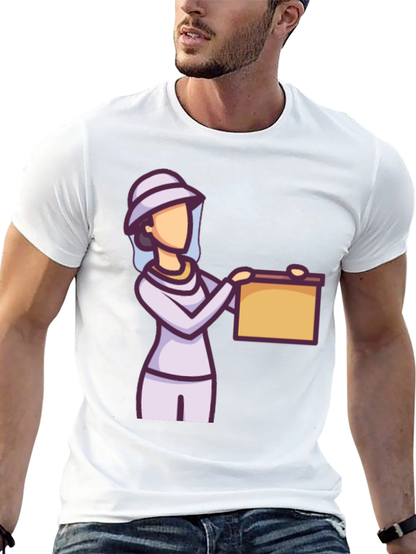 Beekeeper Cartoon Graphic Tee - Unisex Black T-Shirt