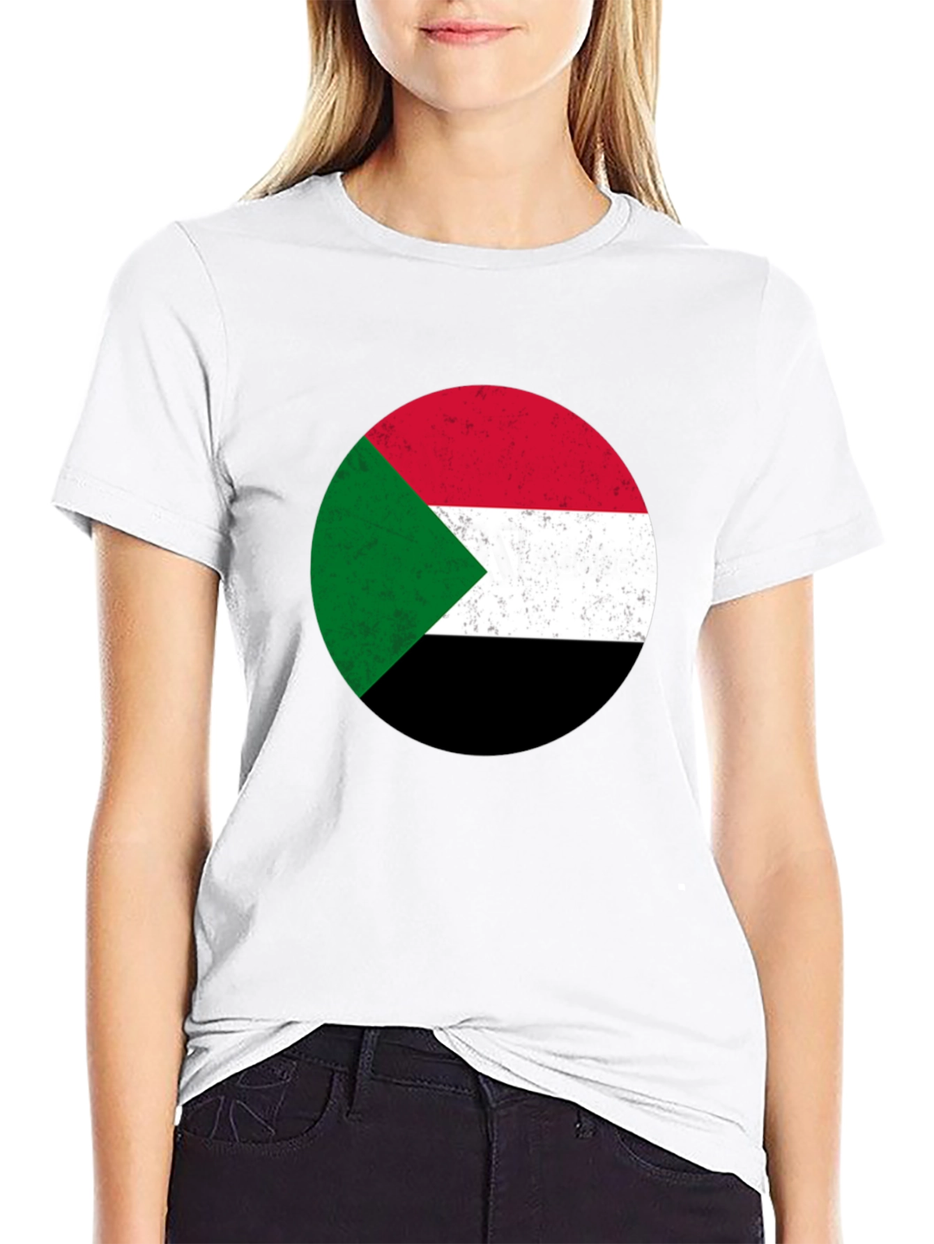 Sudan Flag T-Shirt - Distressed Graphic Tee