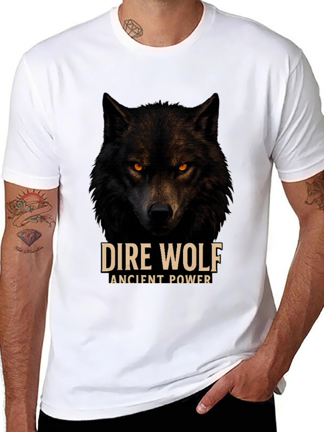 Dire Wolf Graphic Tee - Ancient Power Design