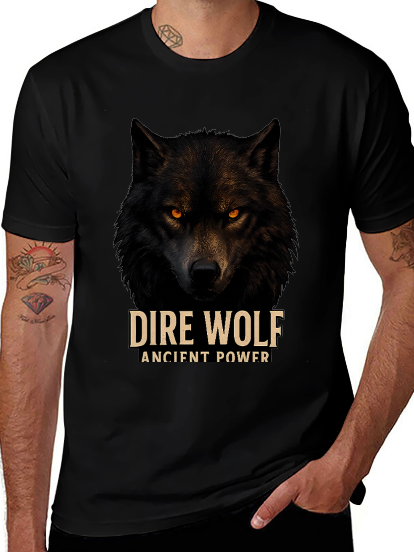 Dire Wolf Graphic Tee - Ancient Power Design