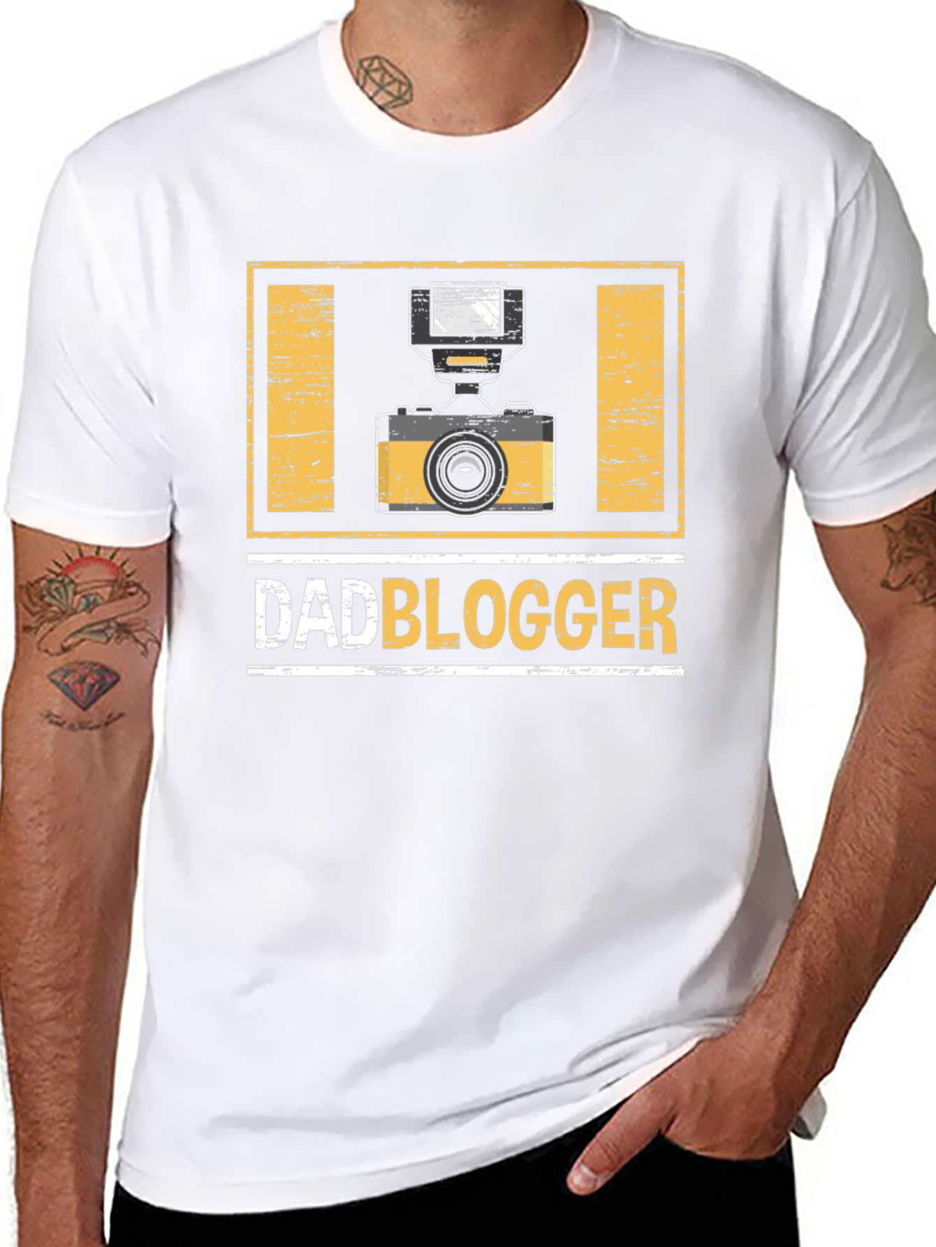 DadBlogger Camera Graphic T-Shirt