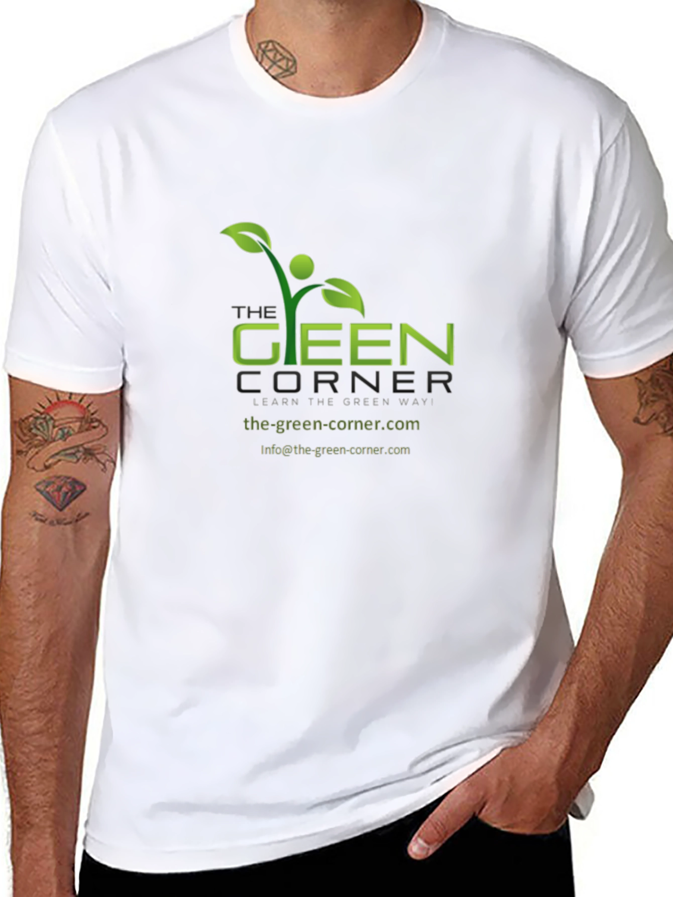 The Green Corner Black T-Shirt