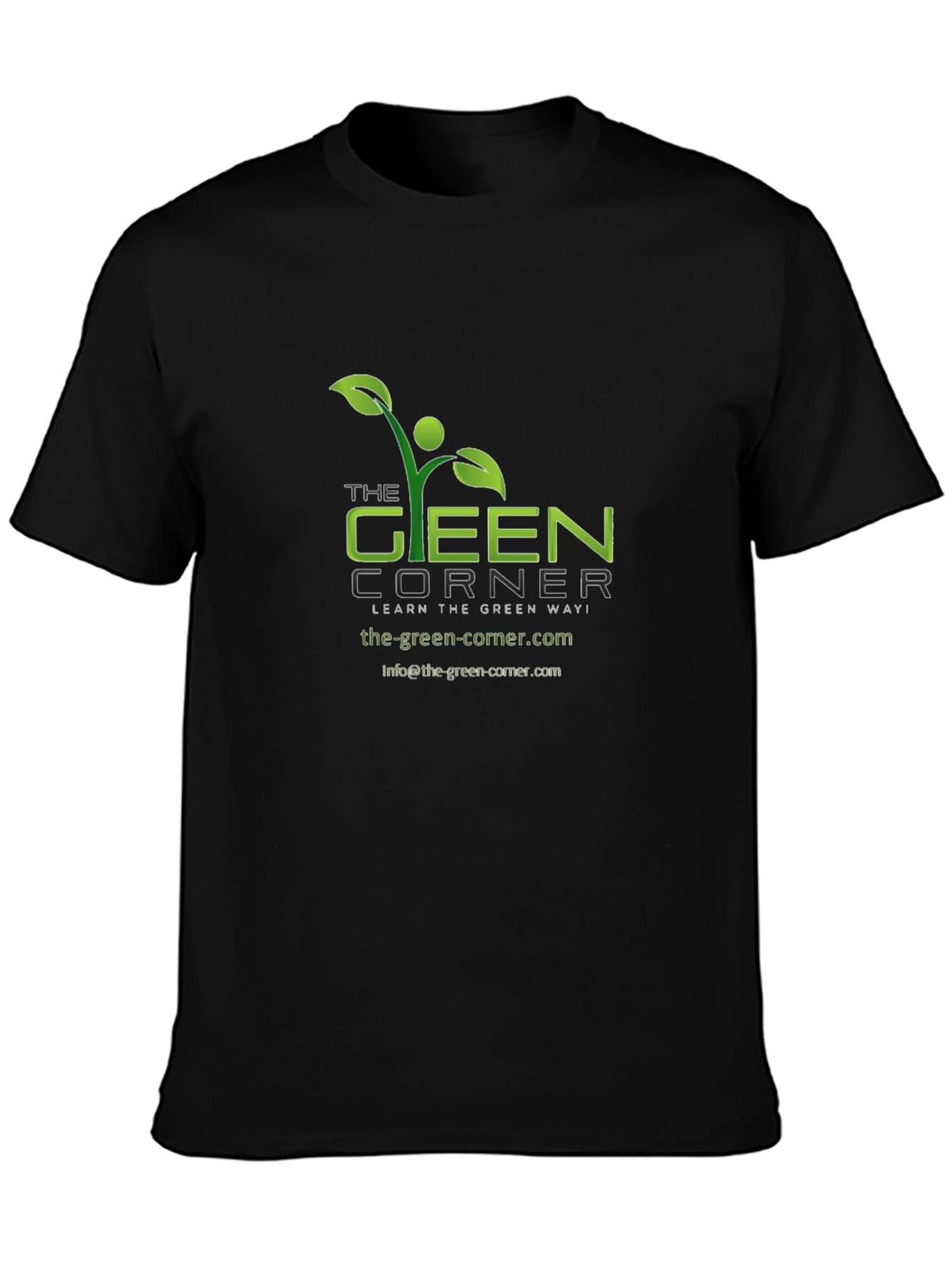 The Green Corner Black T-Shirt