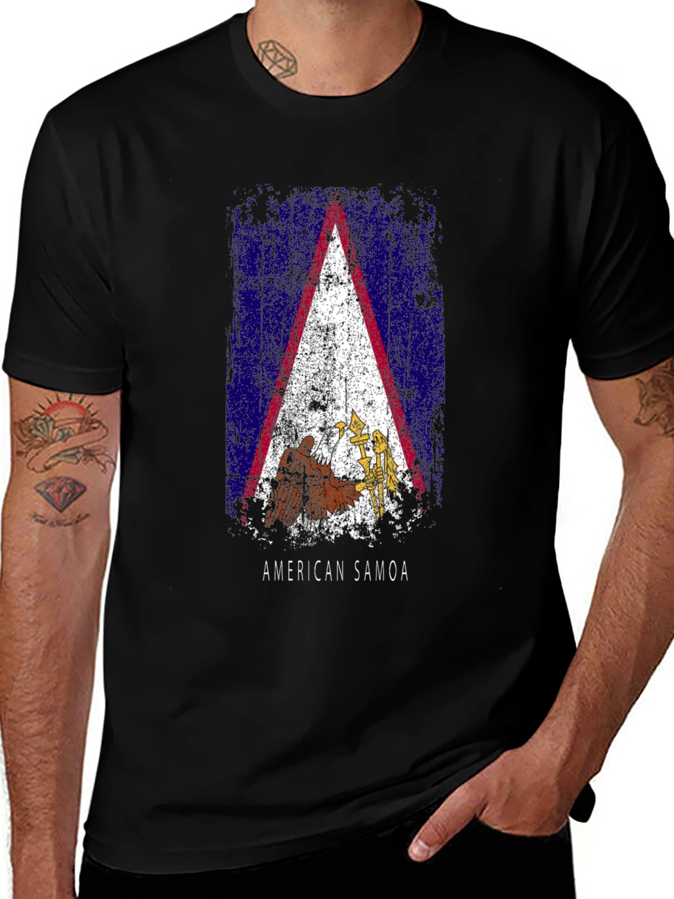 American Samoa Flag Graphic T-Shirt
