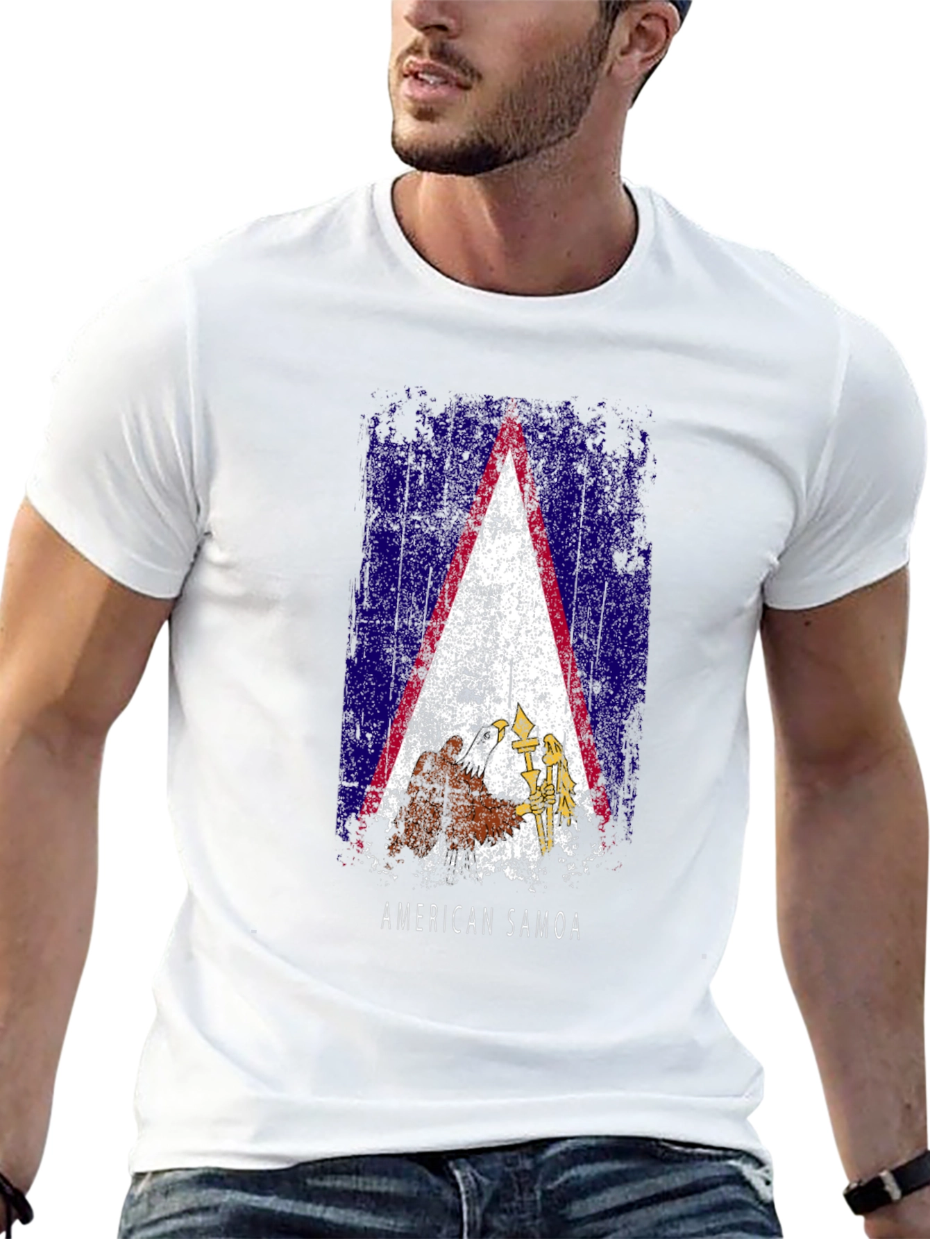 American Samoa Flag Graphic T-Shirt