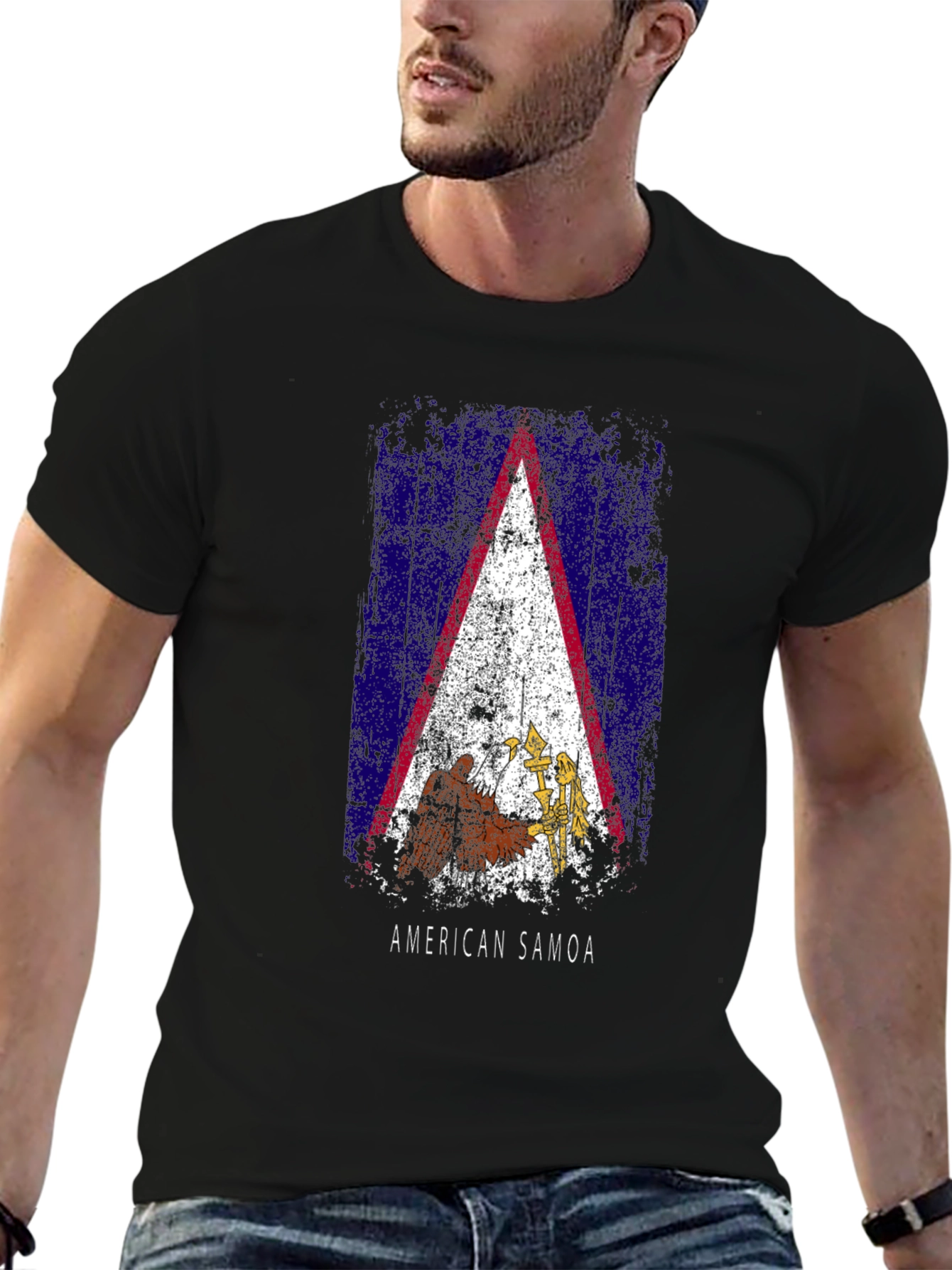 American Samoa Flag Graphic T-Shirt