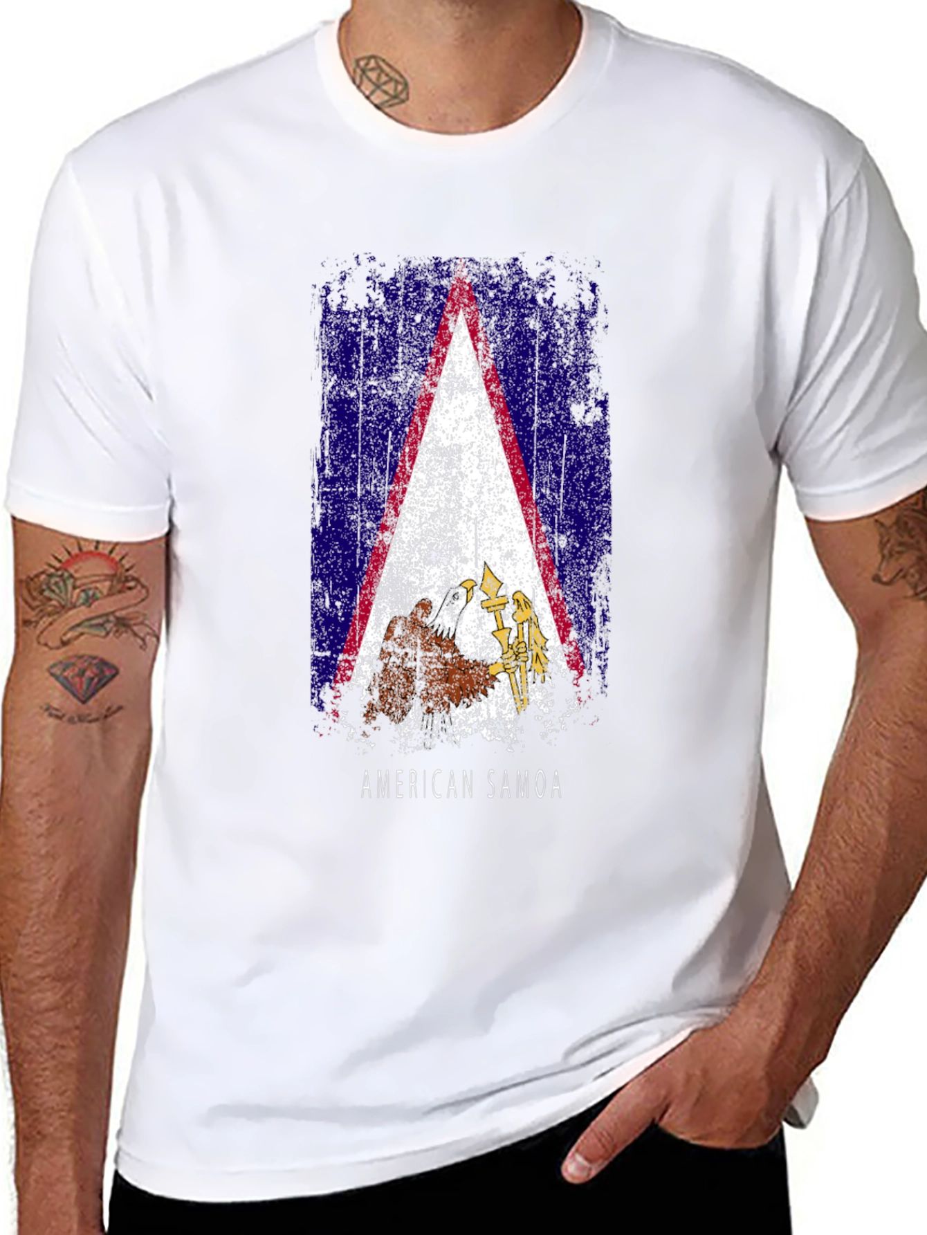 American Samoa Flag Graphic T-Shirt