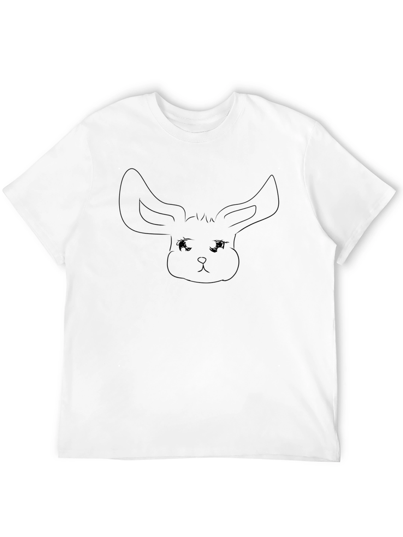 Cute Bunny Graphic Black T-Shirt