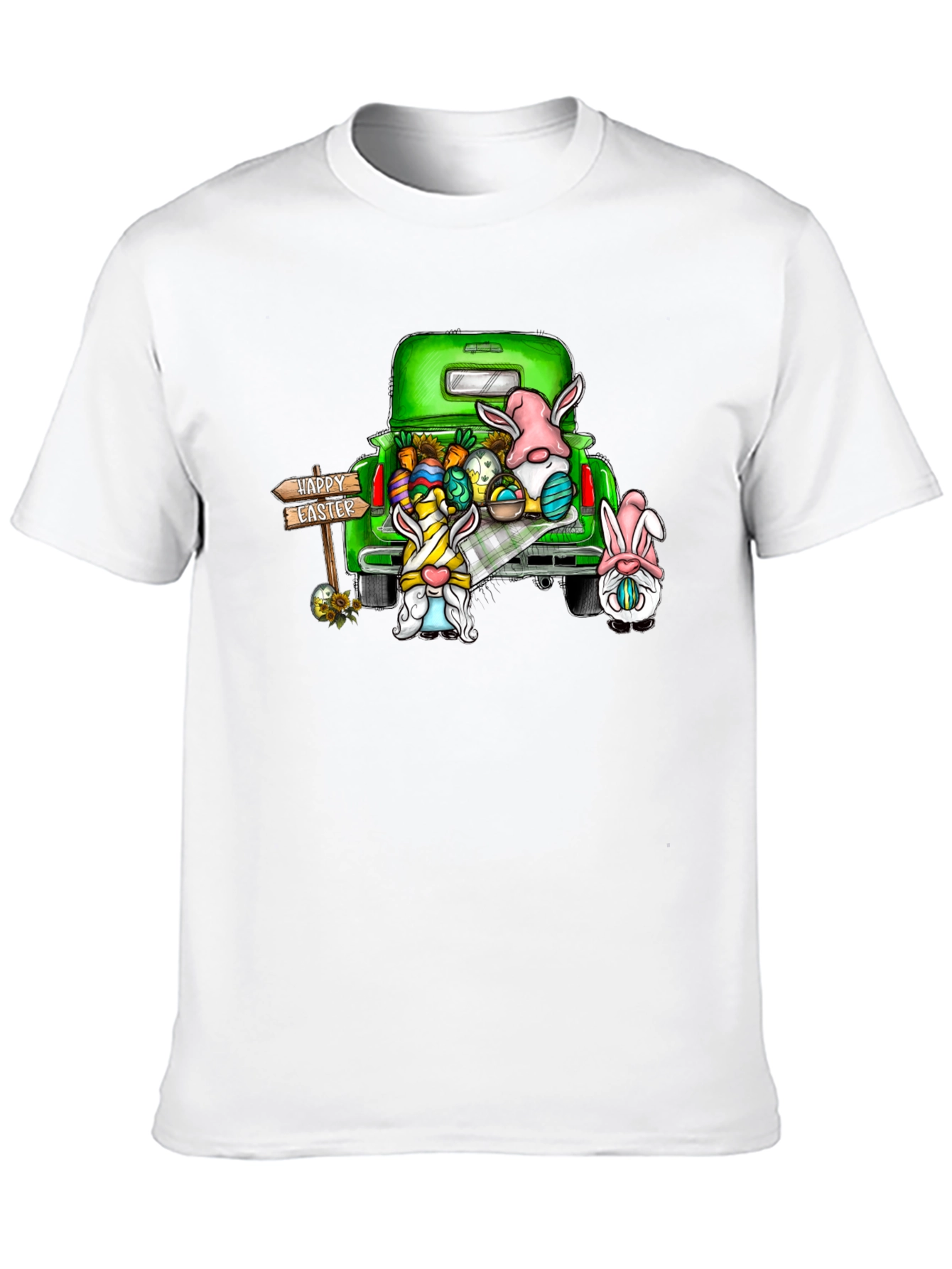 Easter Gnomes Truck Black Tee