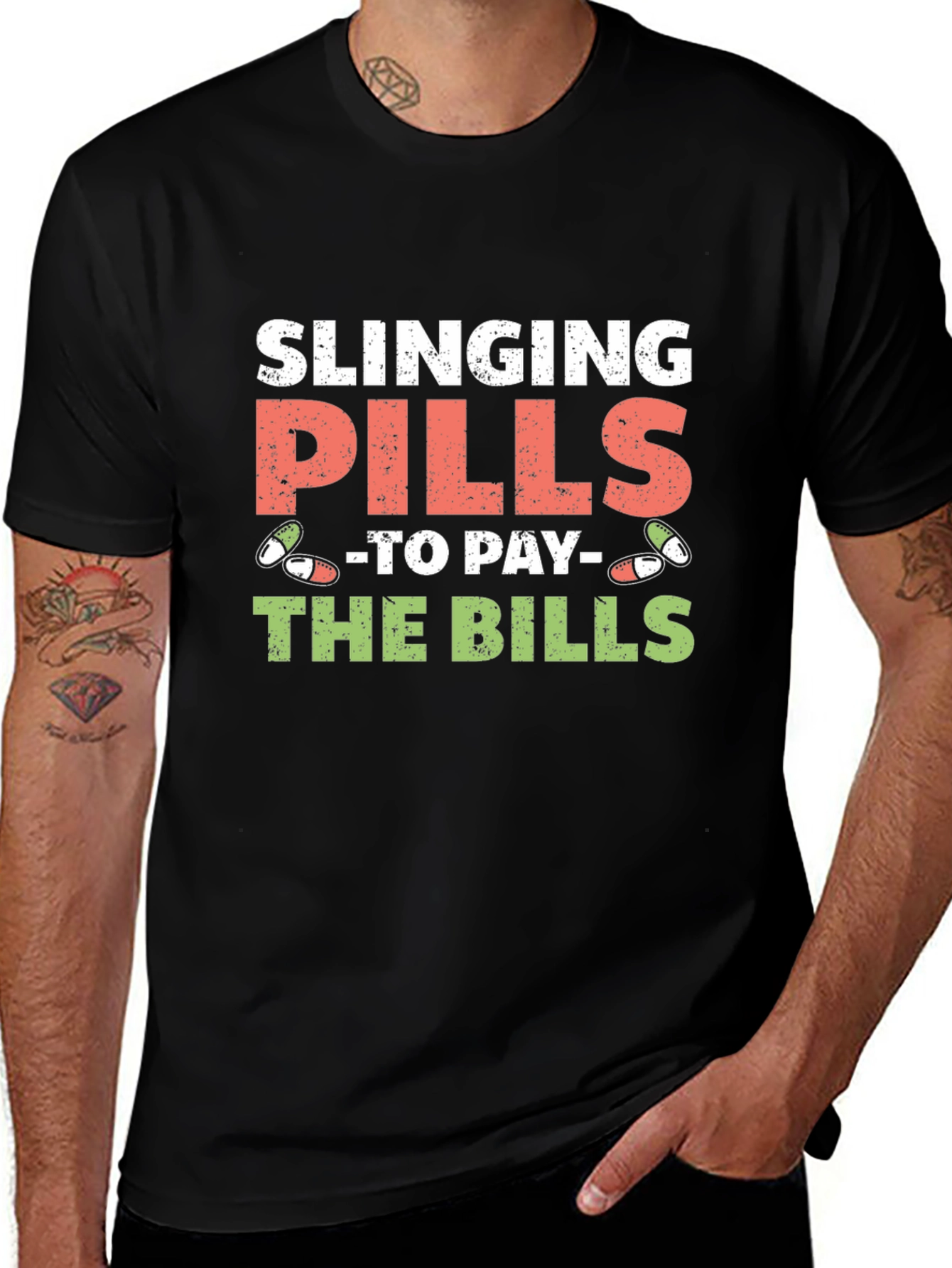 Slinging Pills to Pay the Bills Graphic Tee