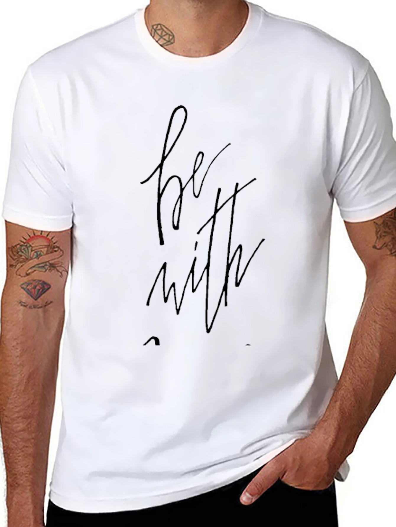 Be With Black Graphic T-Shirt