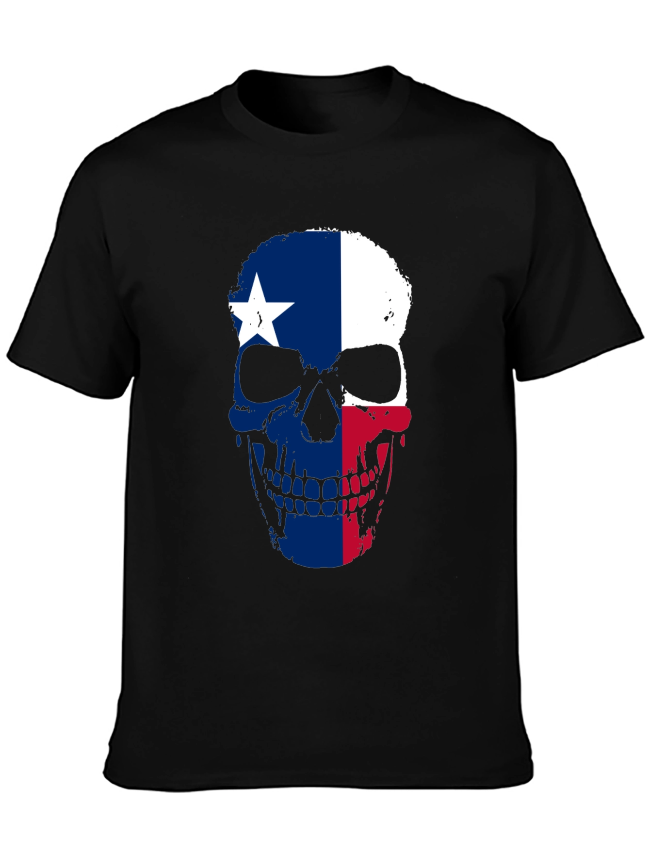 Texas Flag Skull Graphic T-Shirt