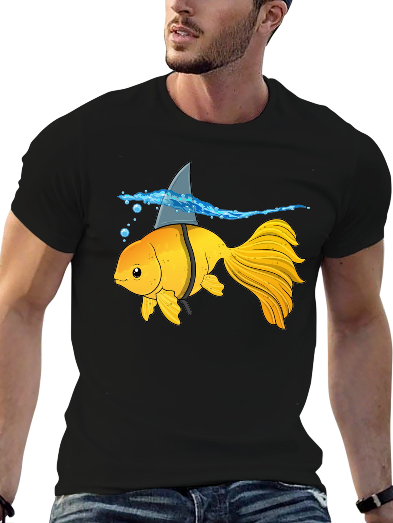 Goldfish Shark Fin Humor T-Shirt