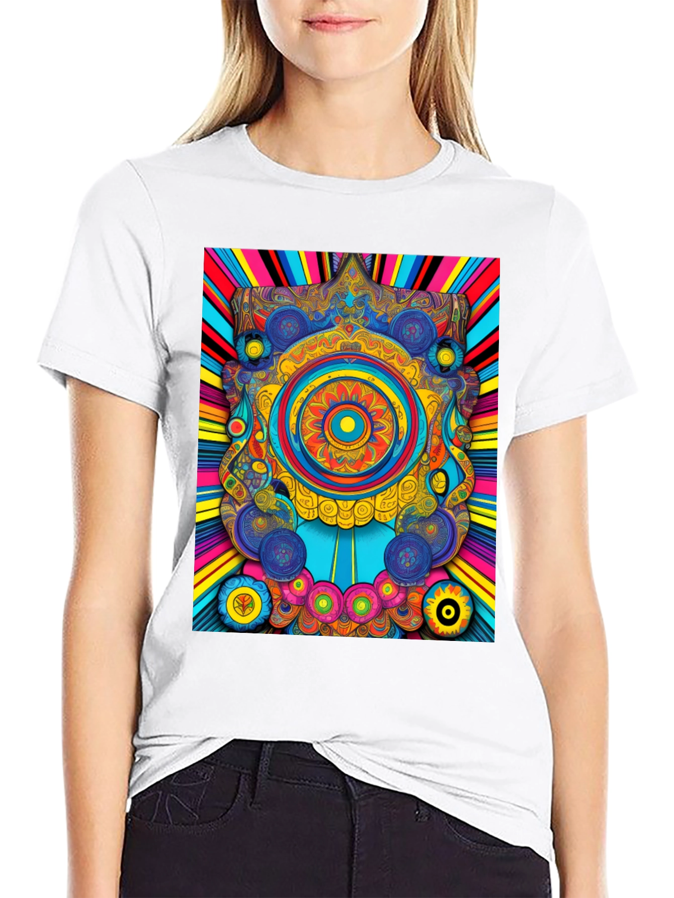 Psychedelic Mandala Graphic Tee - Vibrant Art T-Shirt