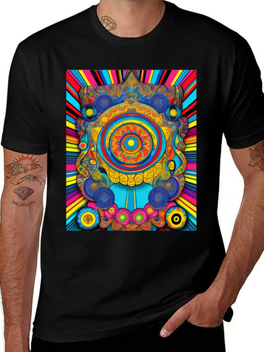 Psychedelic Mandala Graphic Tee - Vibrant Art T-Shirt
